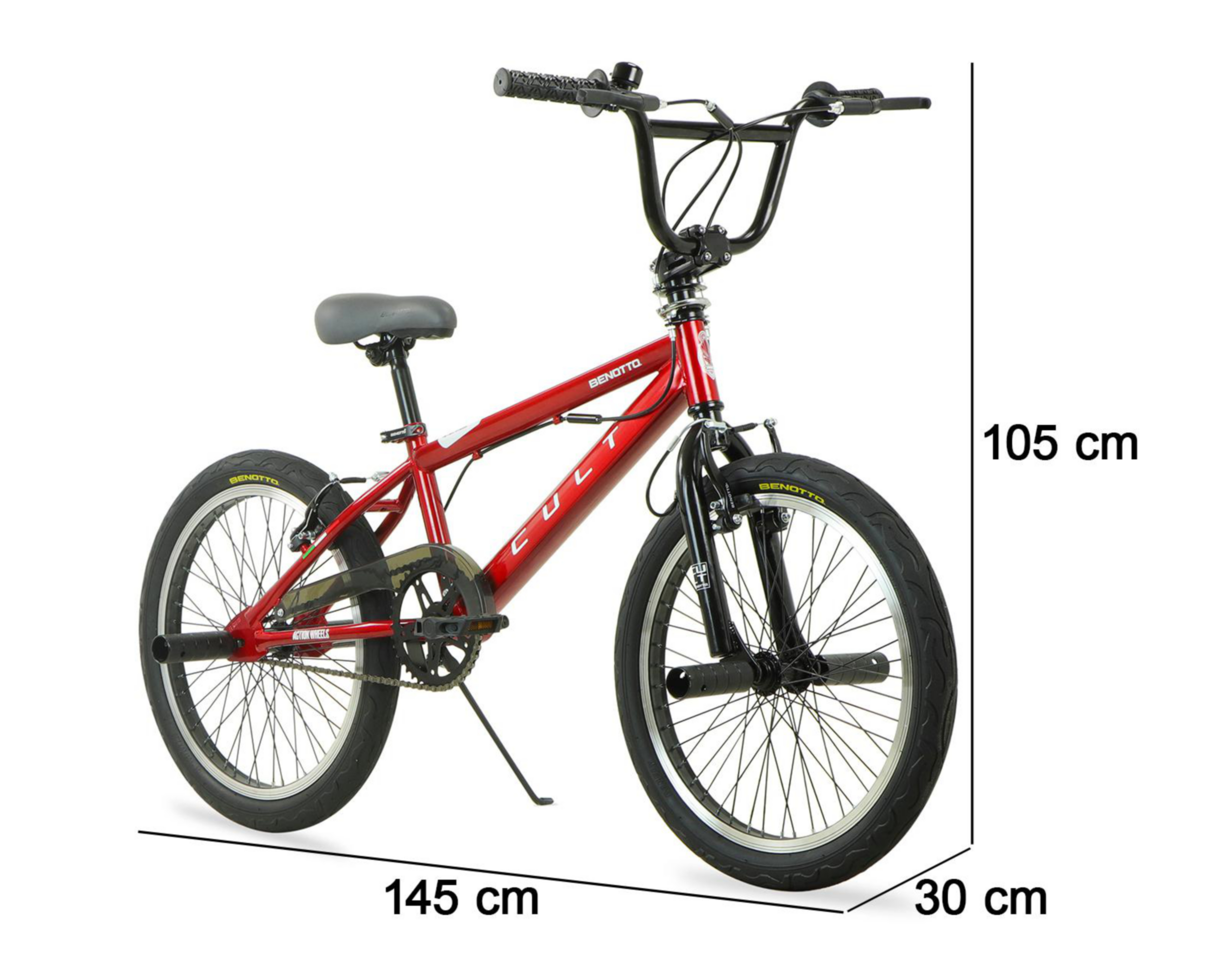 Foto 7 pulgar | Bicicleta Infantil Benotto Freestyle R20 Roja