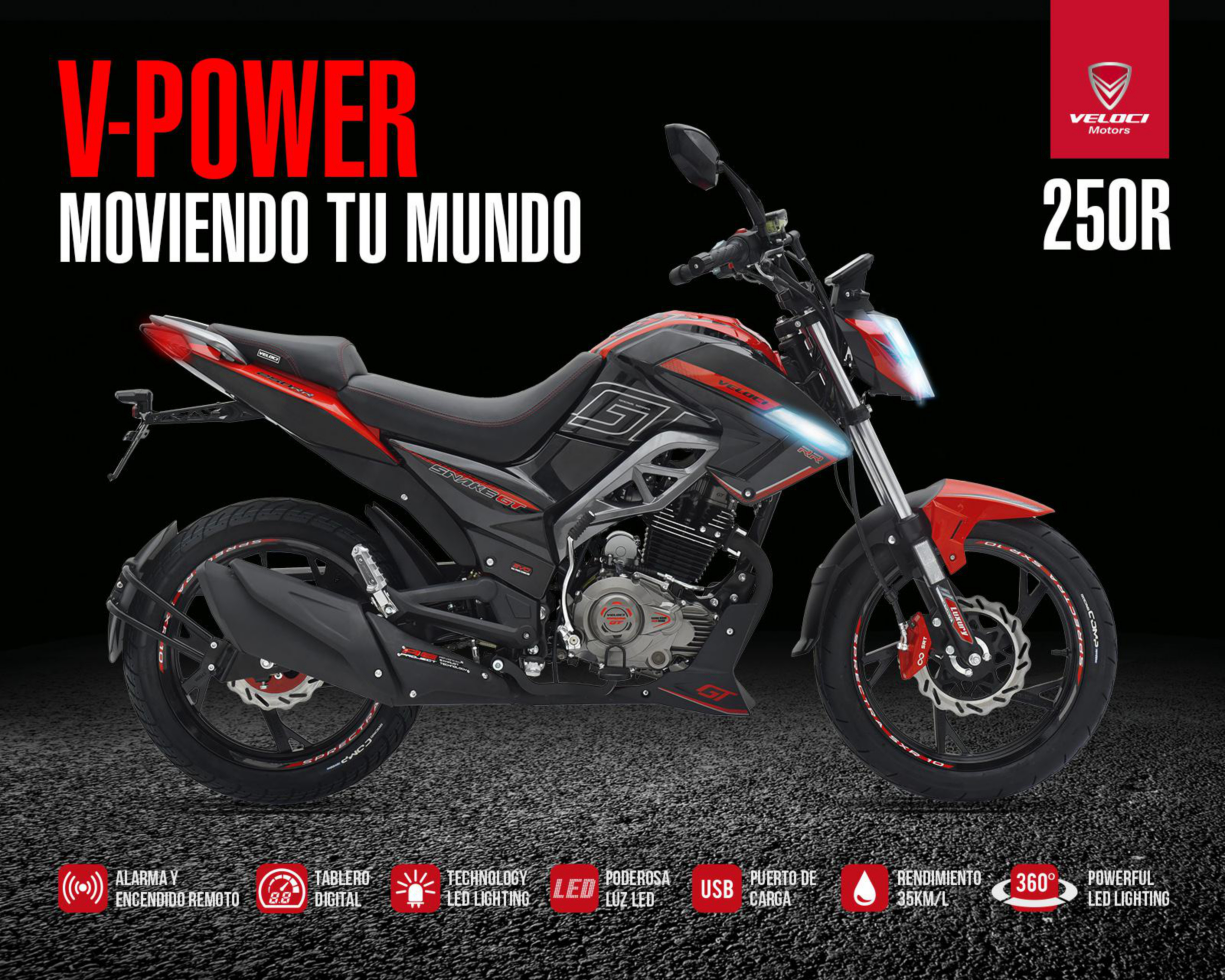 Foto 3 | Motocicleta Veloci Snake GT 250 cc 2025