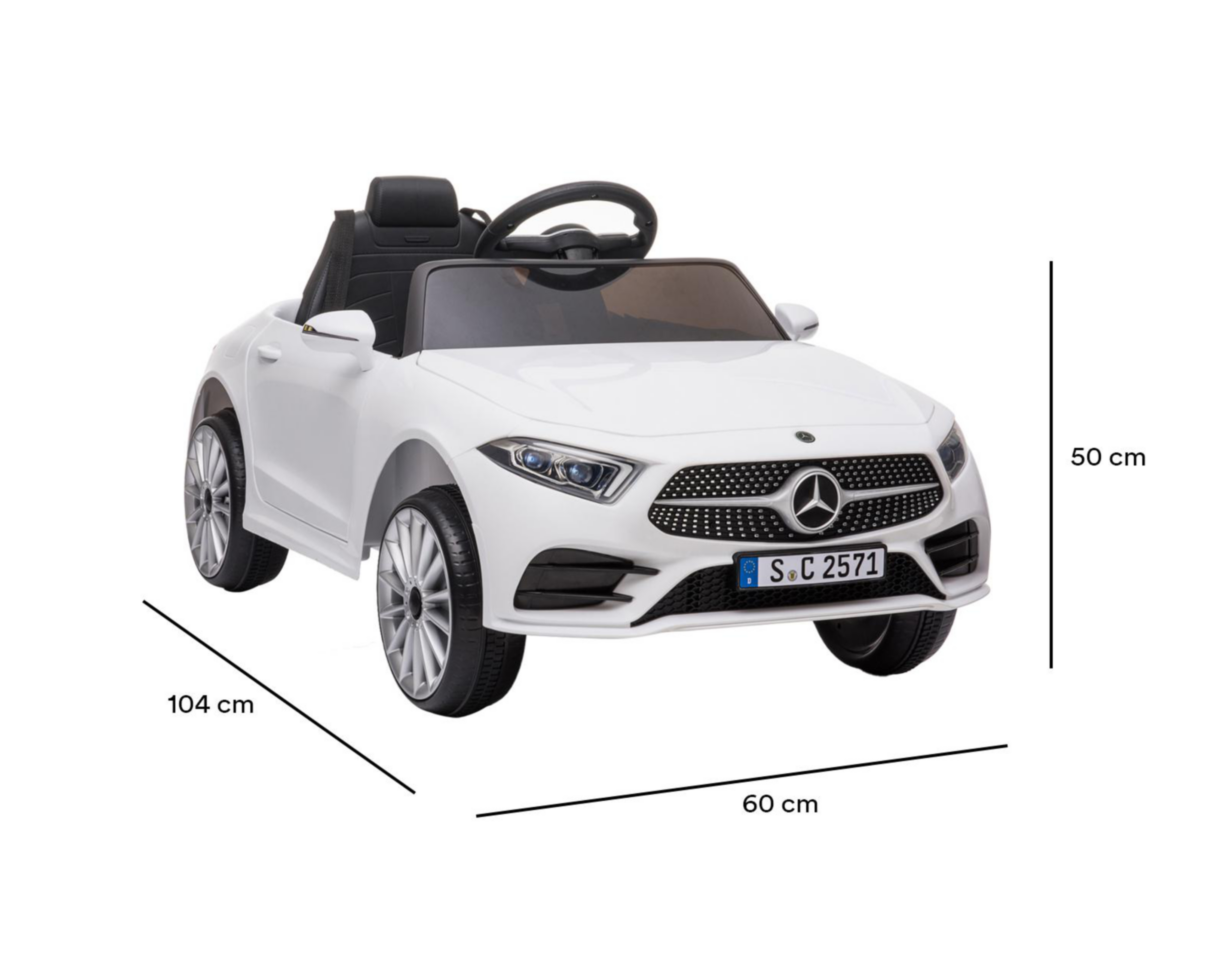 Foto 6 pulgar | Montable Eléctrico Mercedes-Benz Blanco