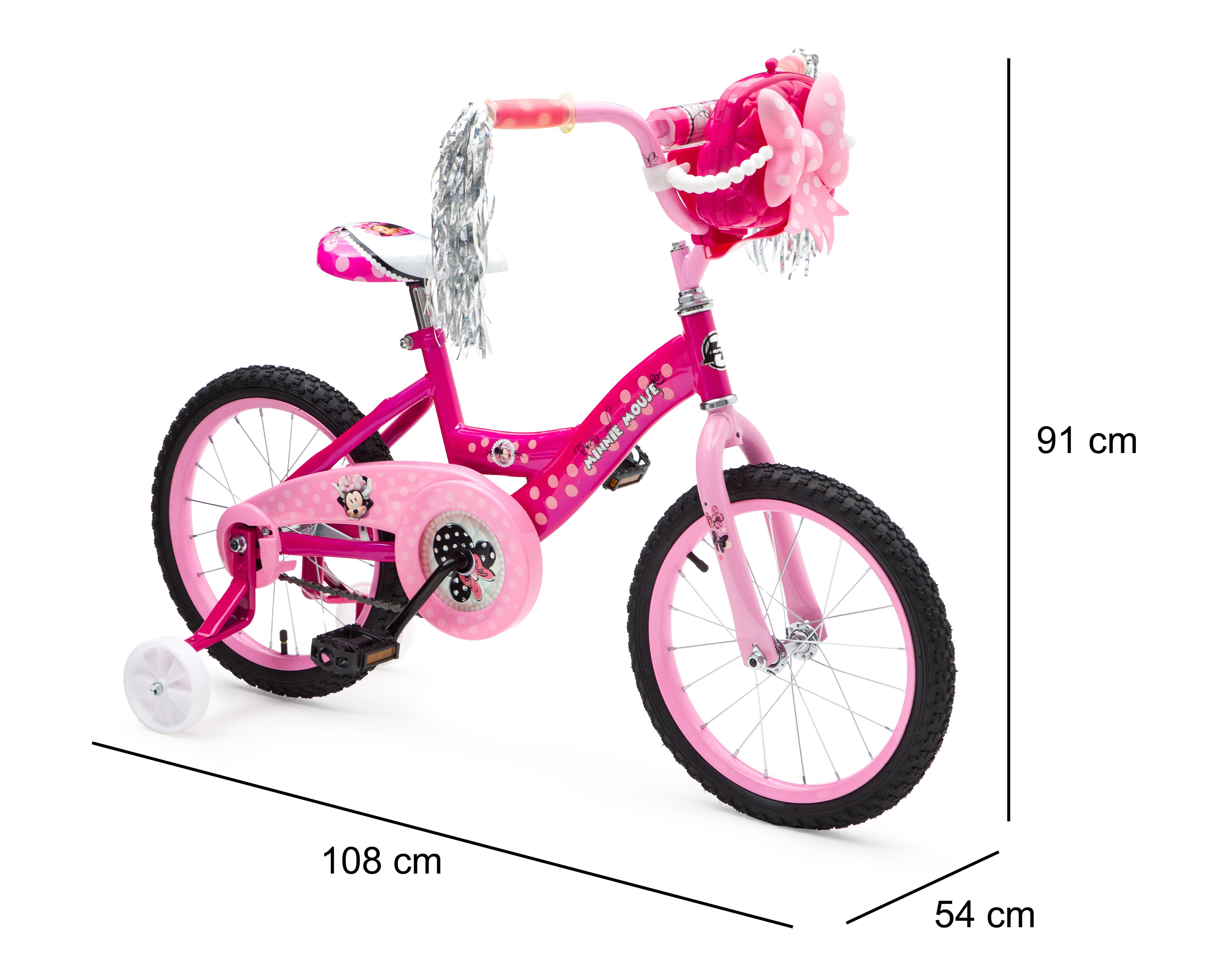 Foto 10 pulgar | Bicicleta y Scooter Infantil Huffy Minnie Rodada 16 Rosa