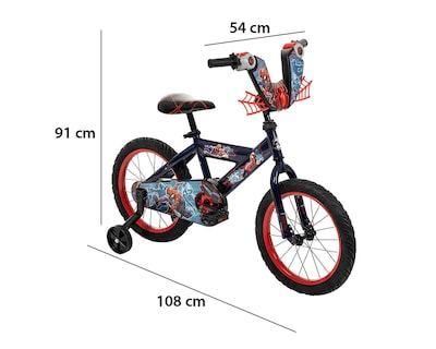 Foto 10 | Bicicleta y Scooter Infantil Huffy Spider-Man Rodada 16 Negra