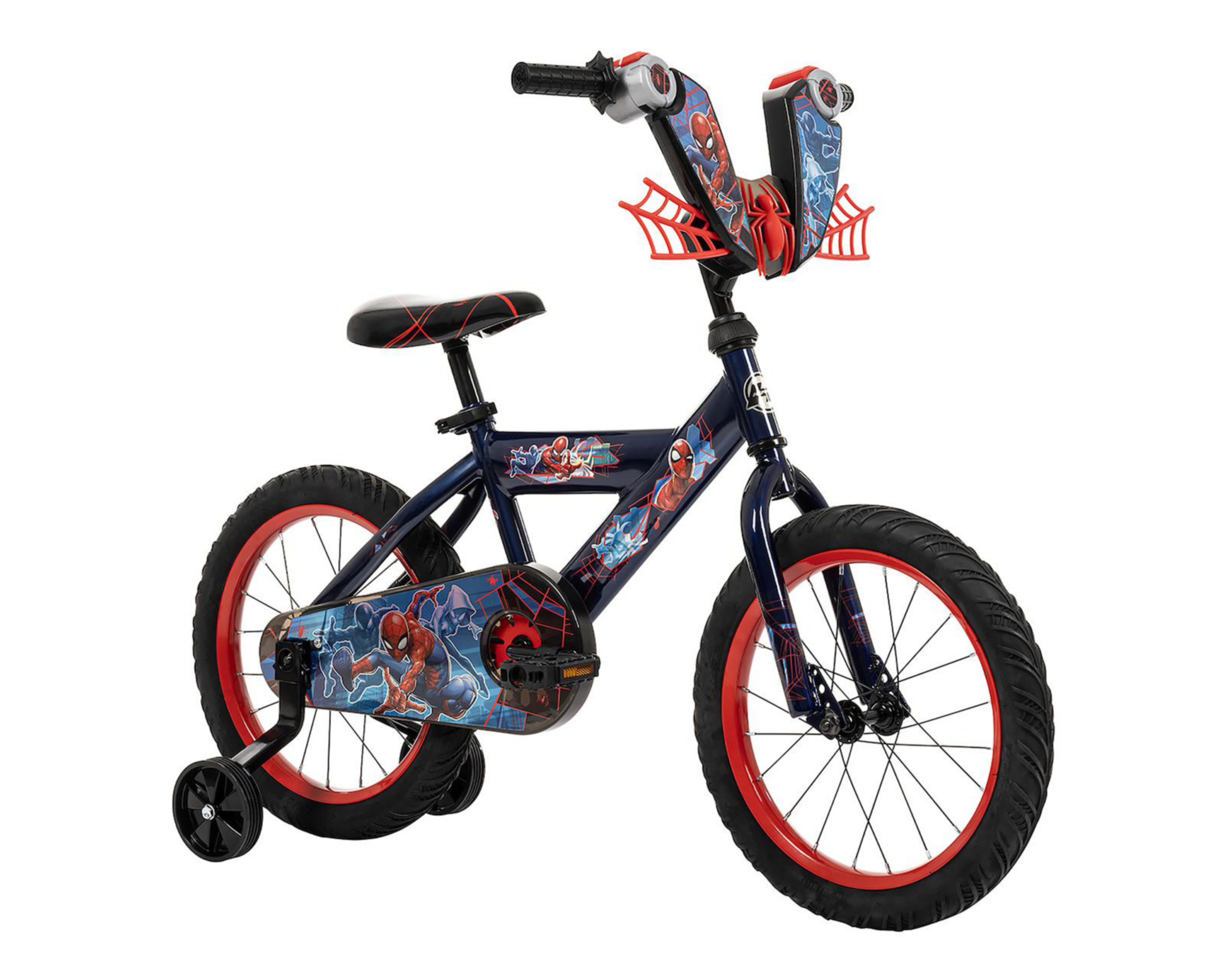 Foto 3 pulgar | Bicicleta y Scooter Infantil Huffy Spider-Man Rodada 16 Negra