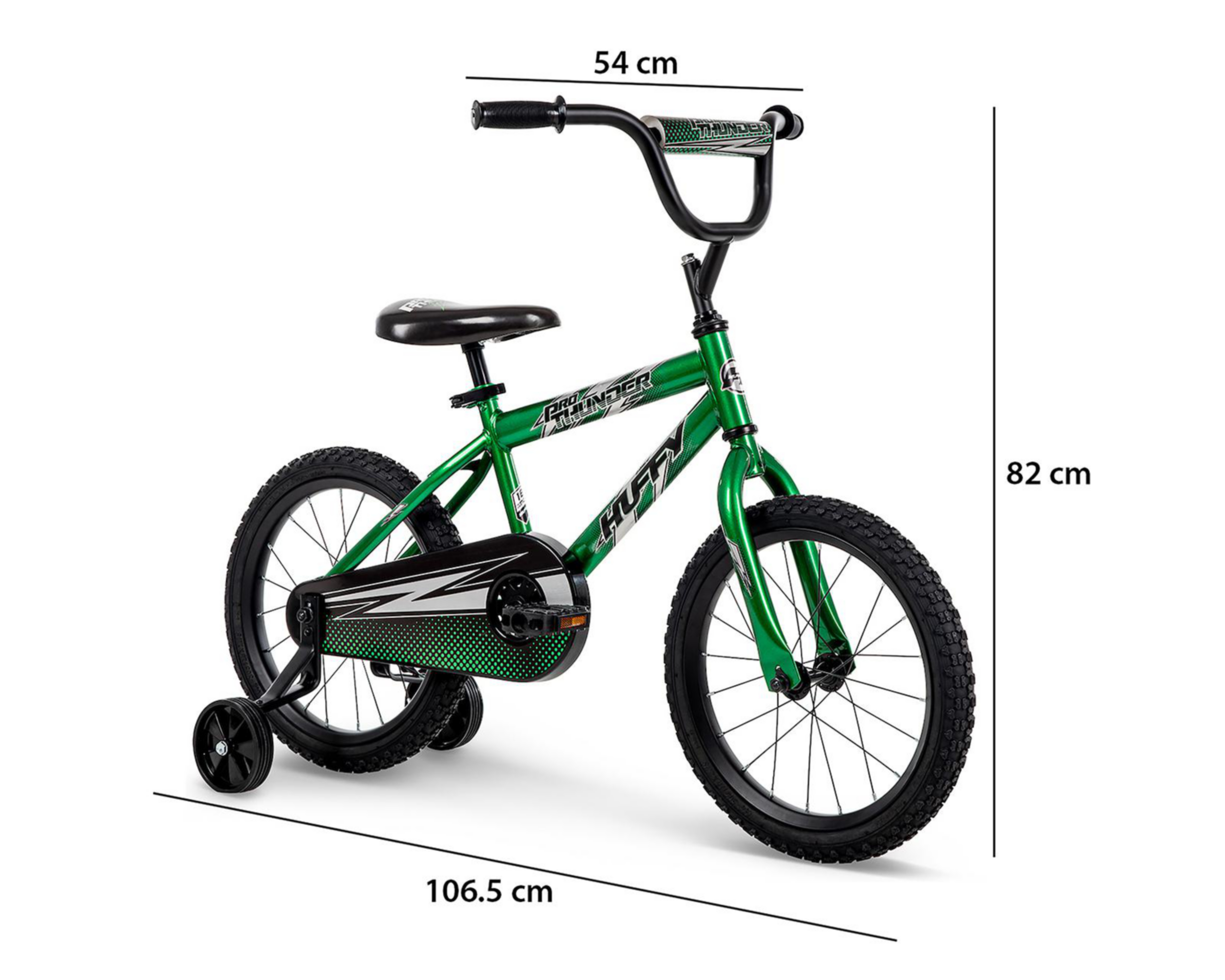 Foto 8 pulgar | Bicicleta Infantil Huffy Pro Thunder Rodada 16 Verde