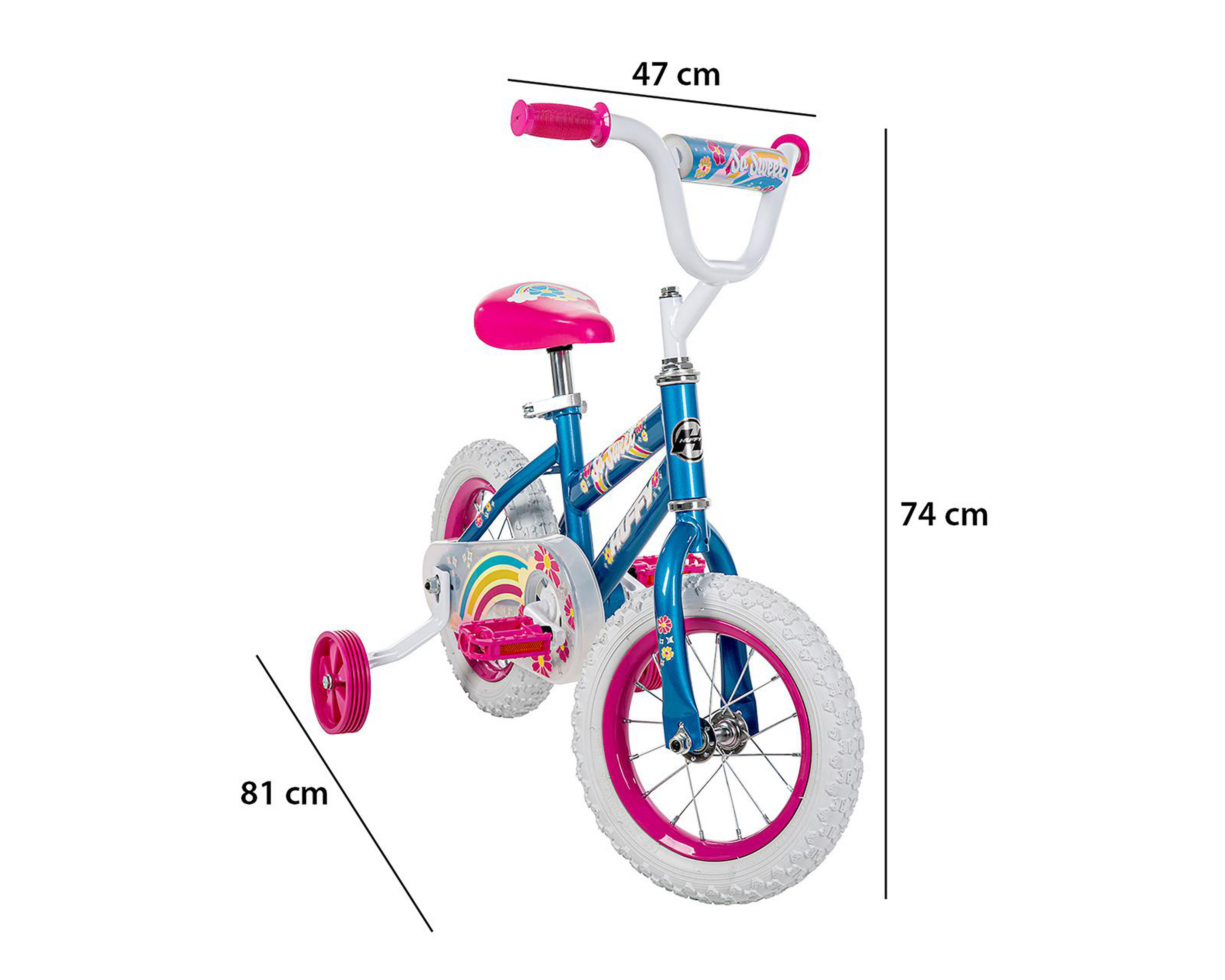 Foto 6 | Bicicleta Infantil Huffy So Sweet Rodada 12 Multicolor