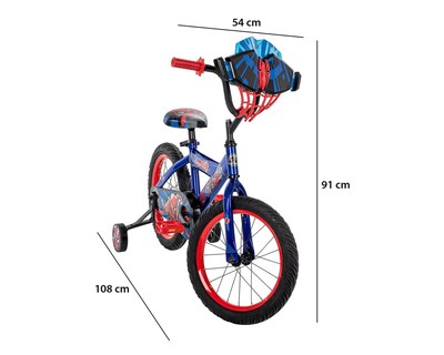 Foto 6 | Bicicleta Infantil Huffy Spiderman Rodada 16 Azul