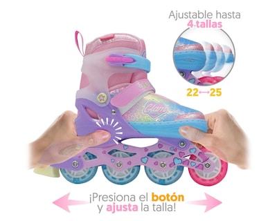 Foto 2 | Patines para Niña de 4 Ruedas Apache Glam Ajustables