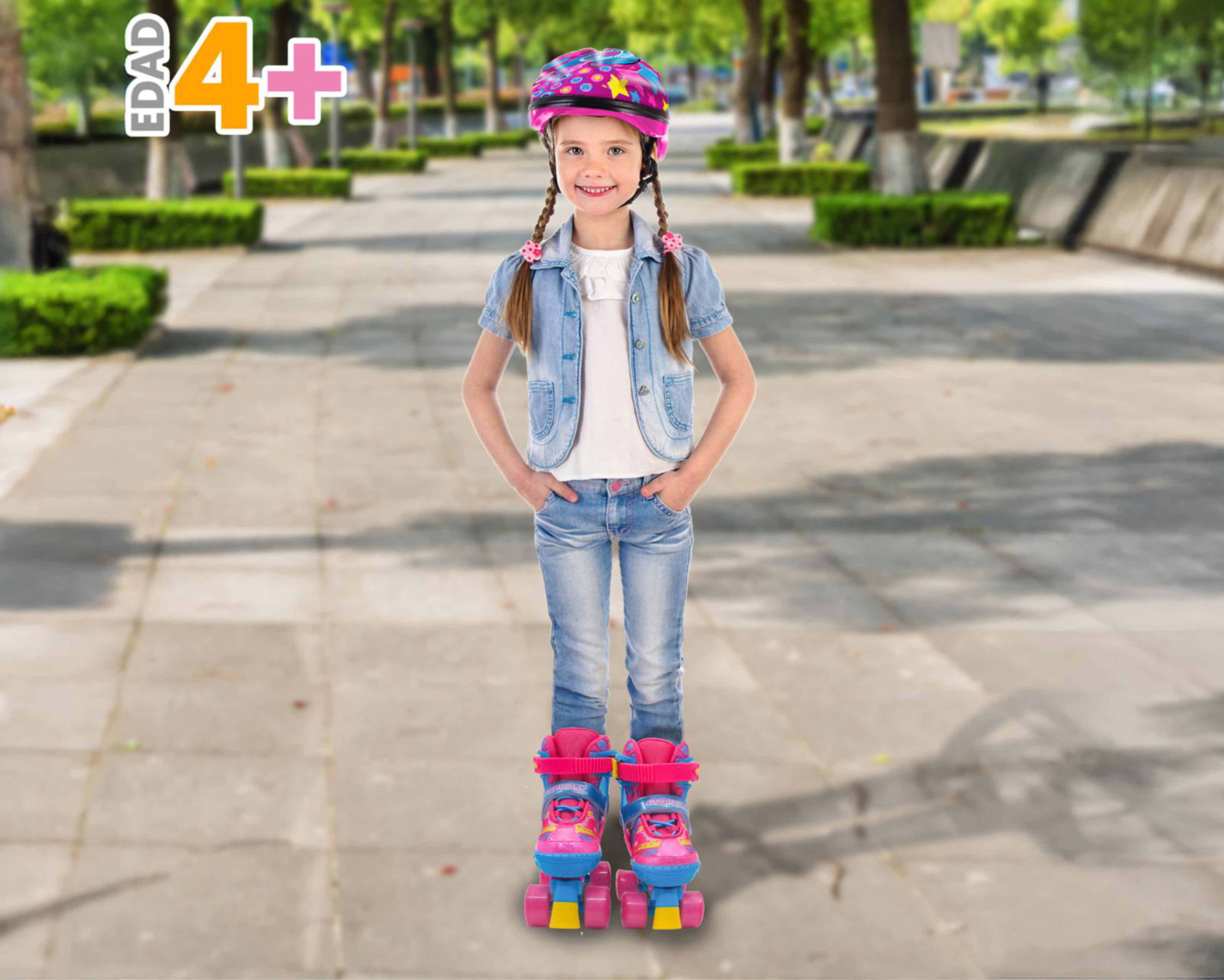Foto 4 | Patines para Niña de 4 Ruedas Apache Rush Girl Ajustables