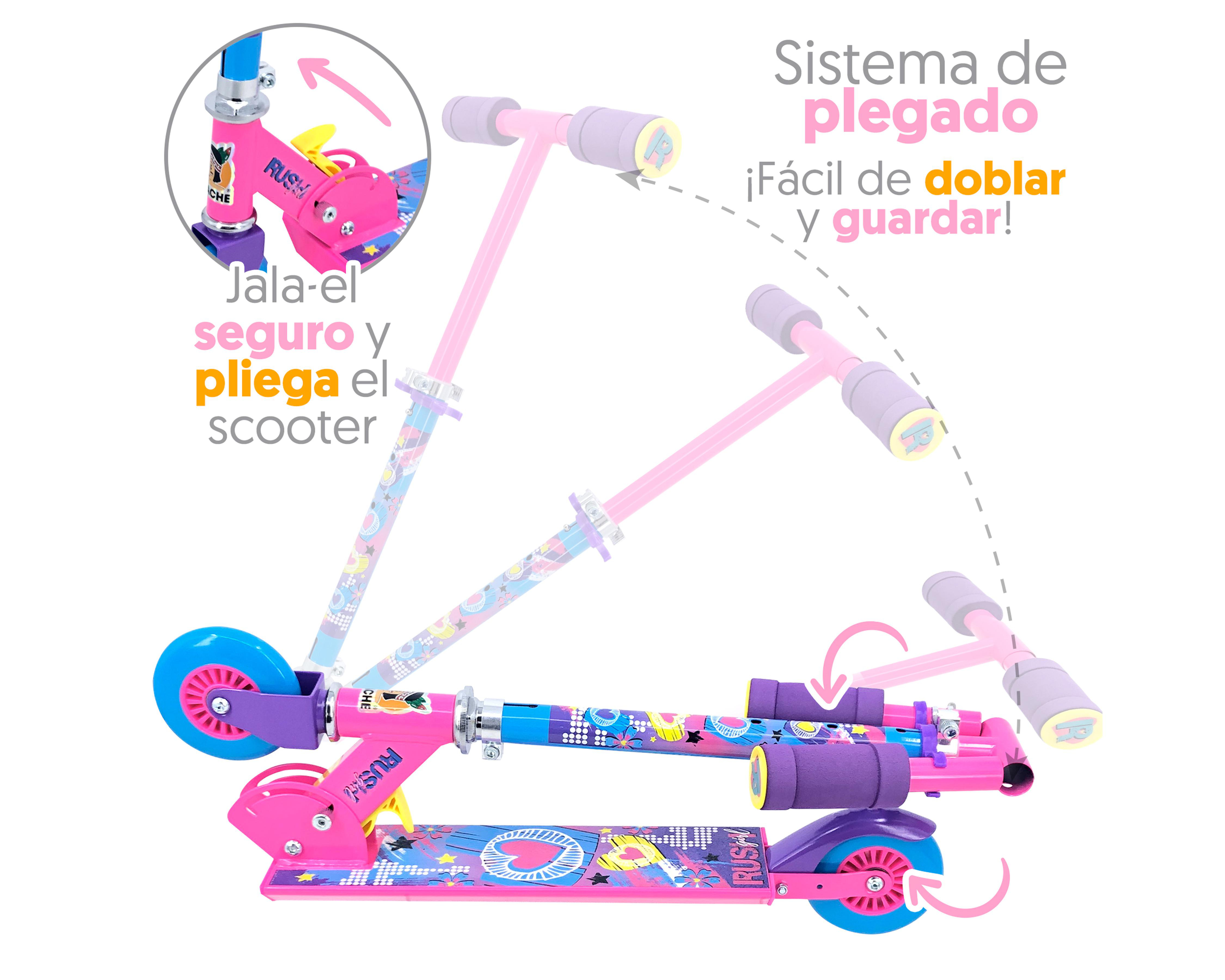 Foto 3 pulgar | Scooter para Niña Apache Rush Girl Plegable