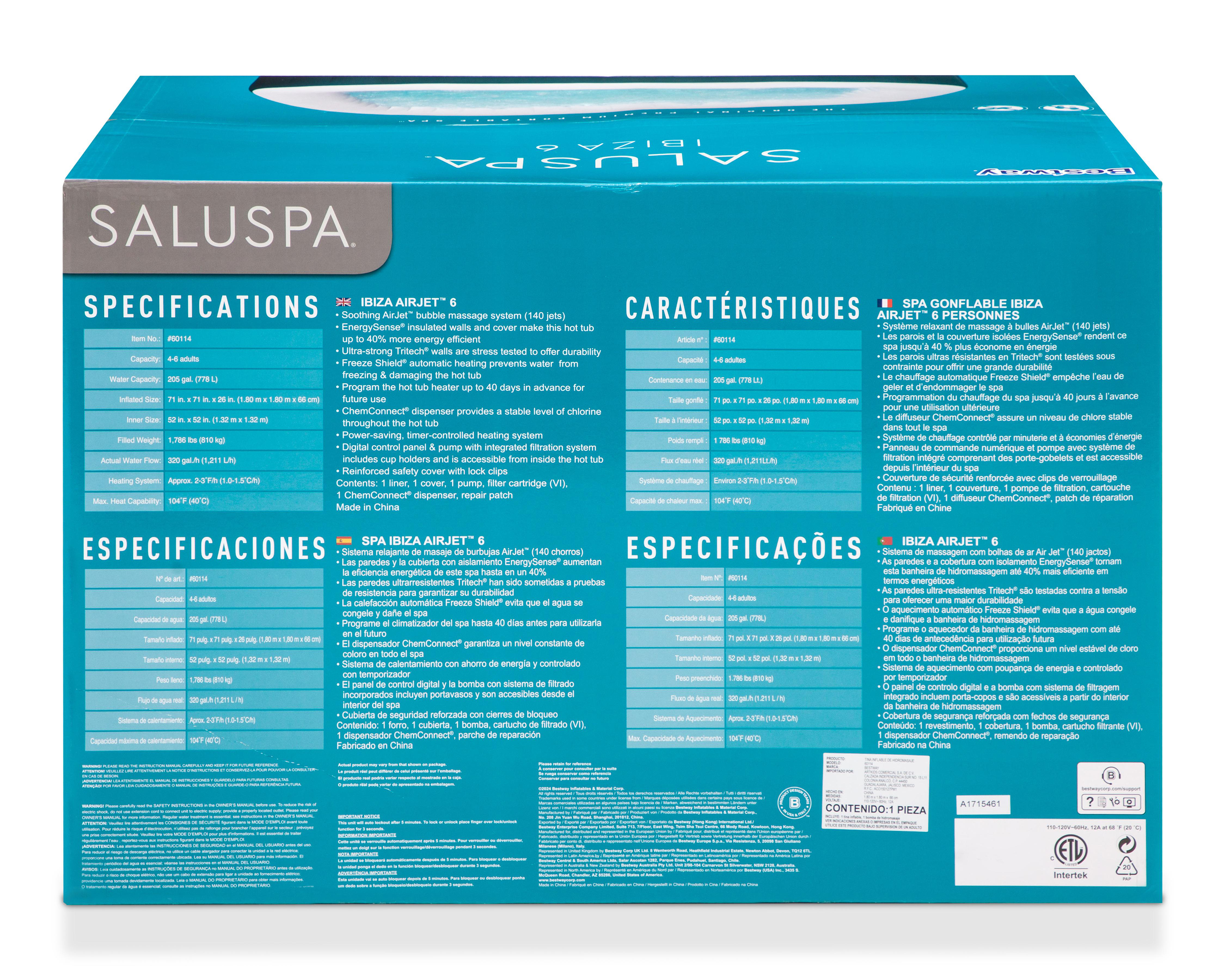 Foto 3 pulgar | Alberca Inflable Cuadrada Bestway 778 L 180 x 180 x 66 cm