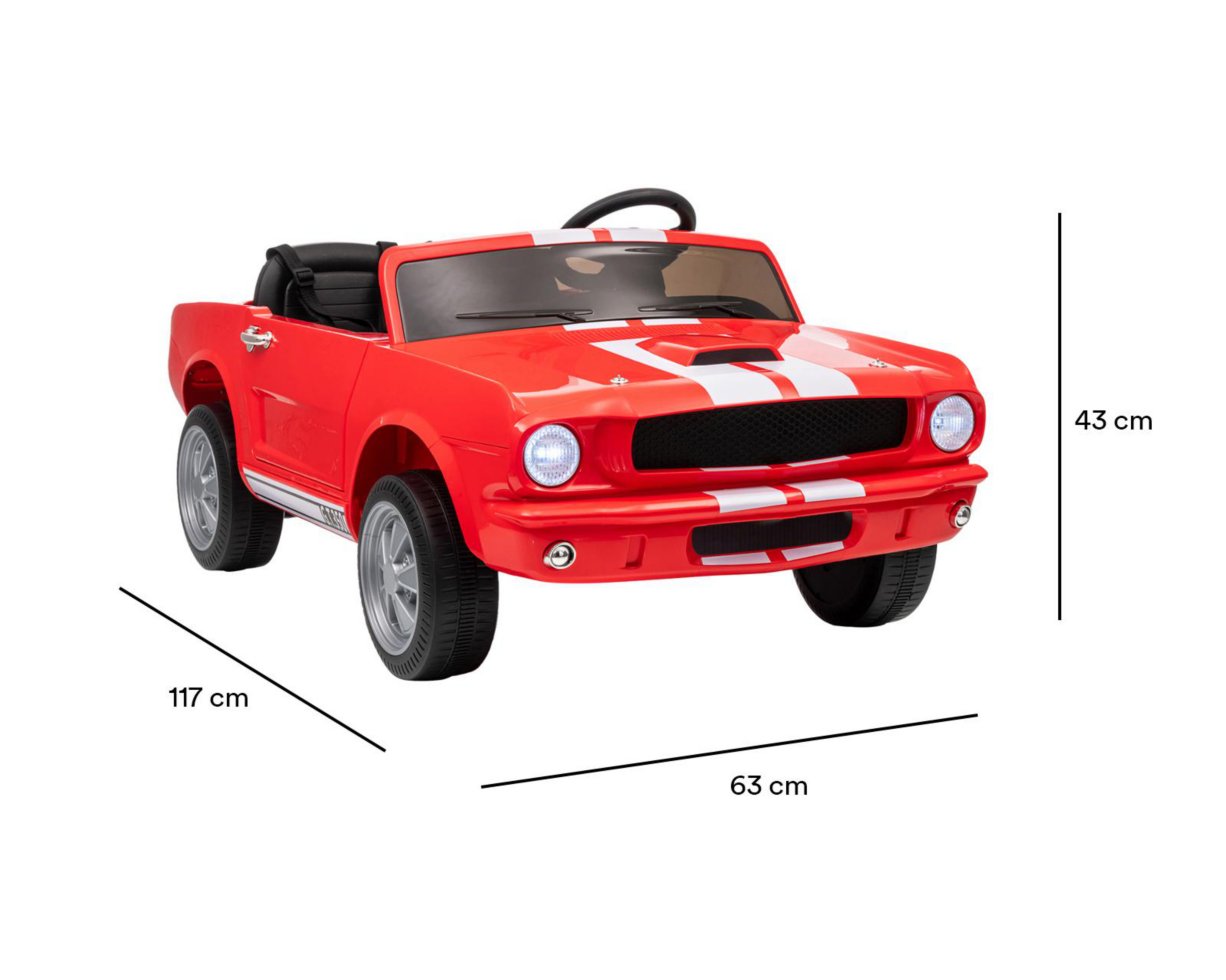 Foto 6 pulgar | Montable Eléctrico Shelby GT350 Rojo
