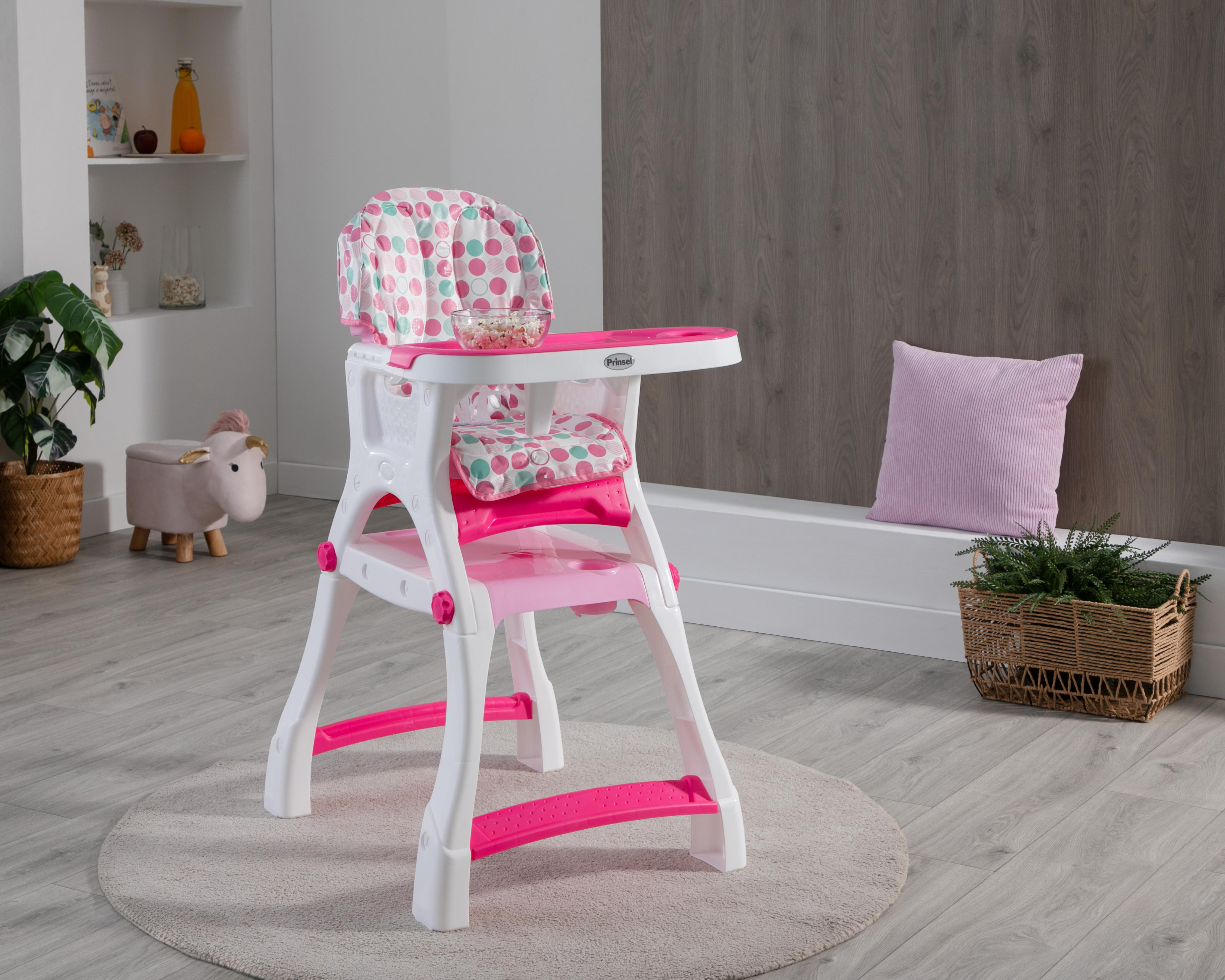 Foto 6 pulgar | Silla Alta Prinsel Kinder Rosa