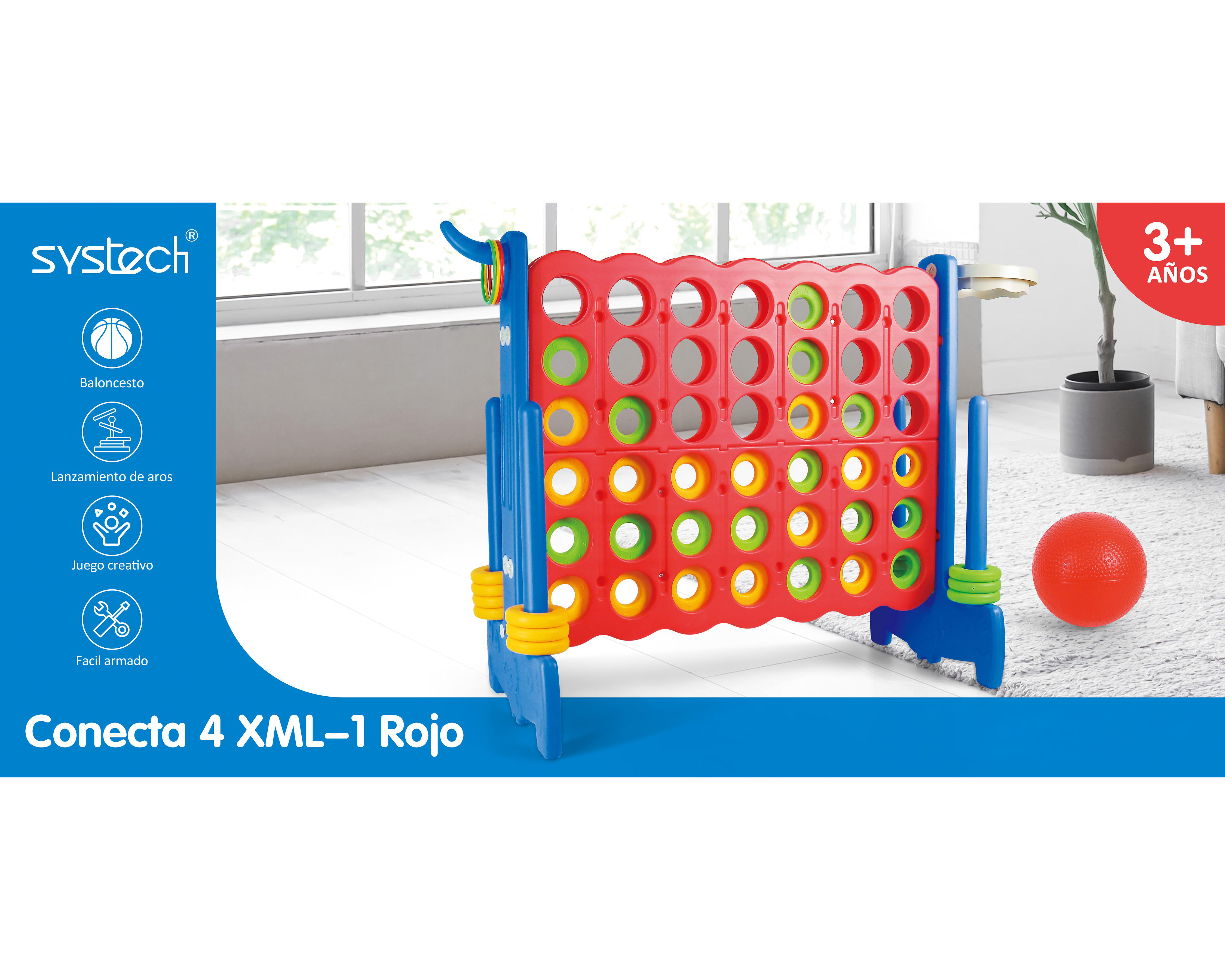 Foto 5 pulgar | Juego Conecta 3 en 1 Systech 4 XML Rojo