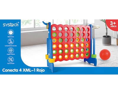 Foto 4 | Juego Conecta 3 en 1 Systech 4 XML Rojo