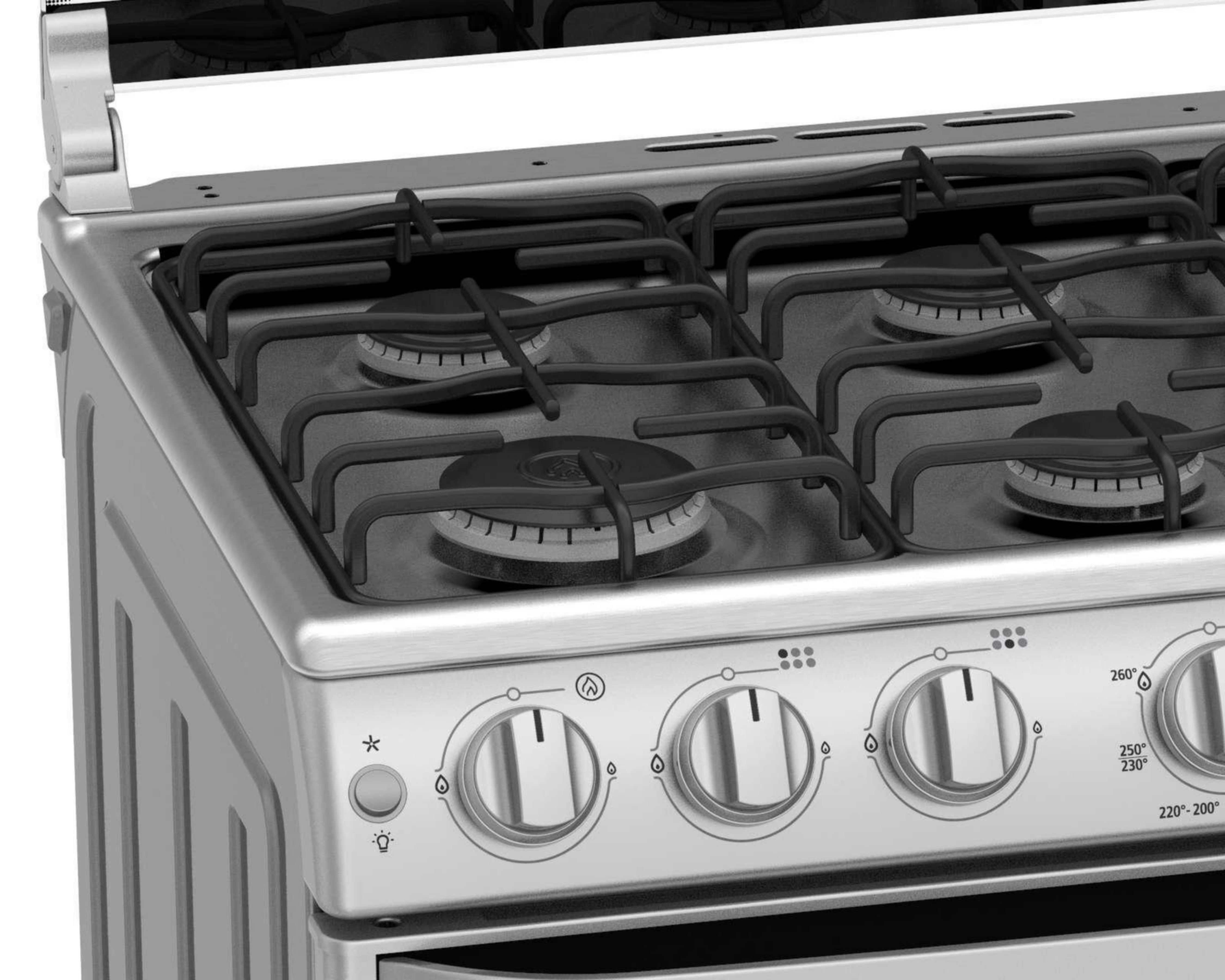 Foto 5 | Estufa Mabe de Piso 30" con 6 Quemadores de Gas EM7657CSIS0/1