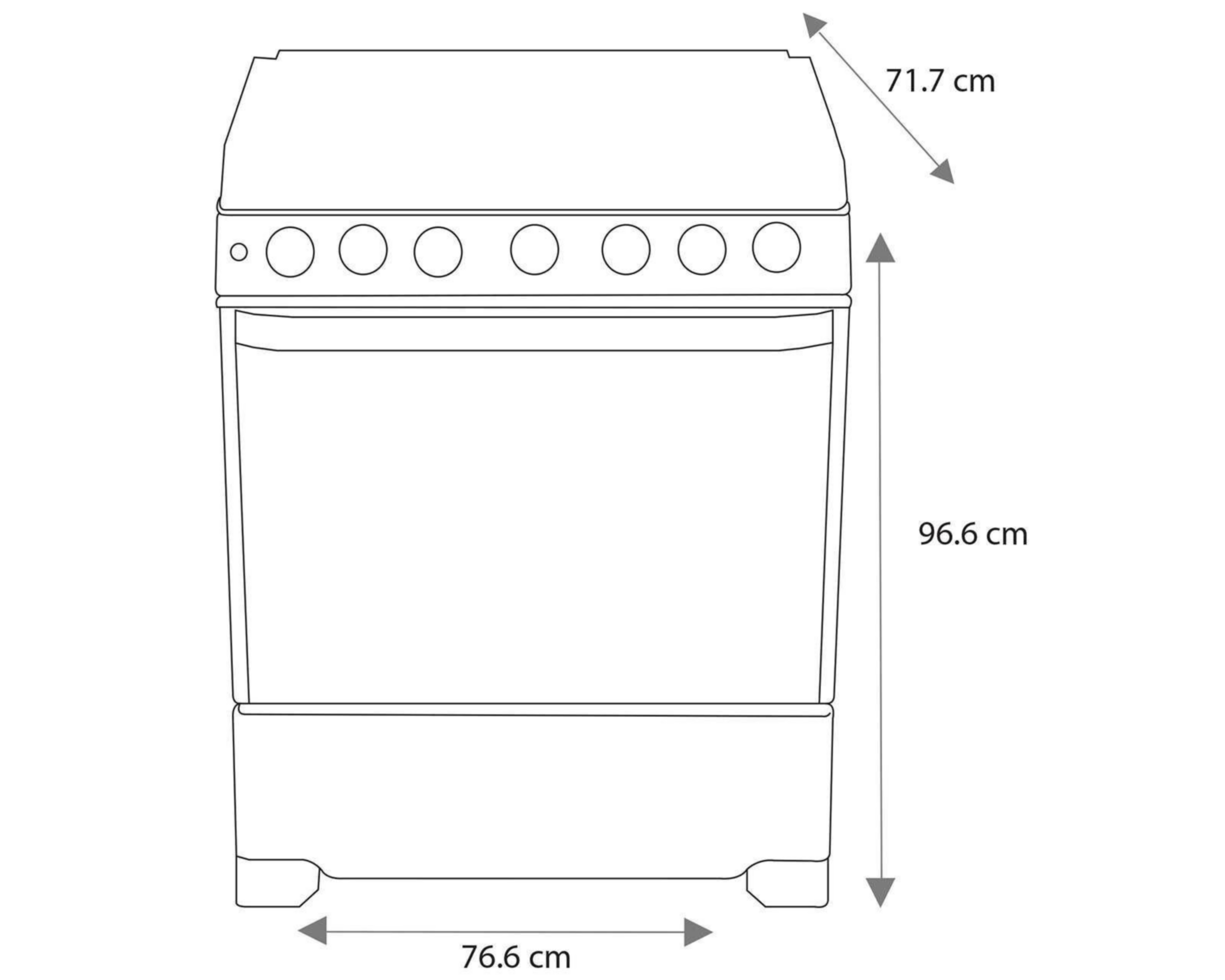 Foto 7 pulgar | Estufa Mabe de Piso 30" con 6 Quemadores de Gas EM7657CSIS0/1