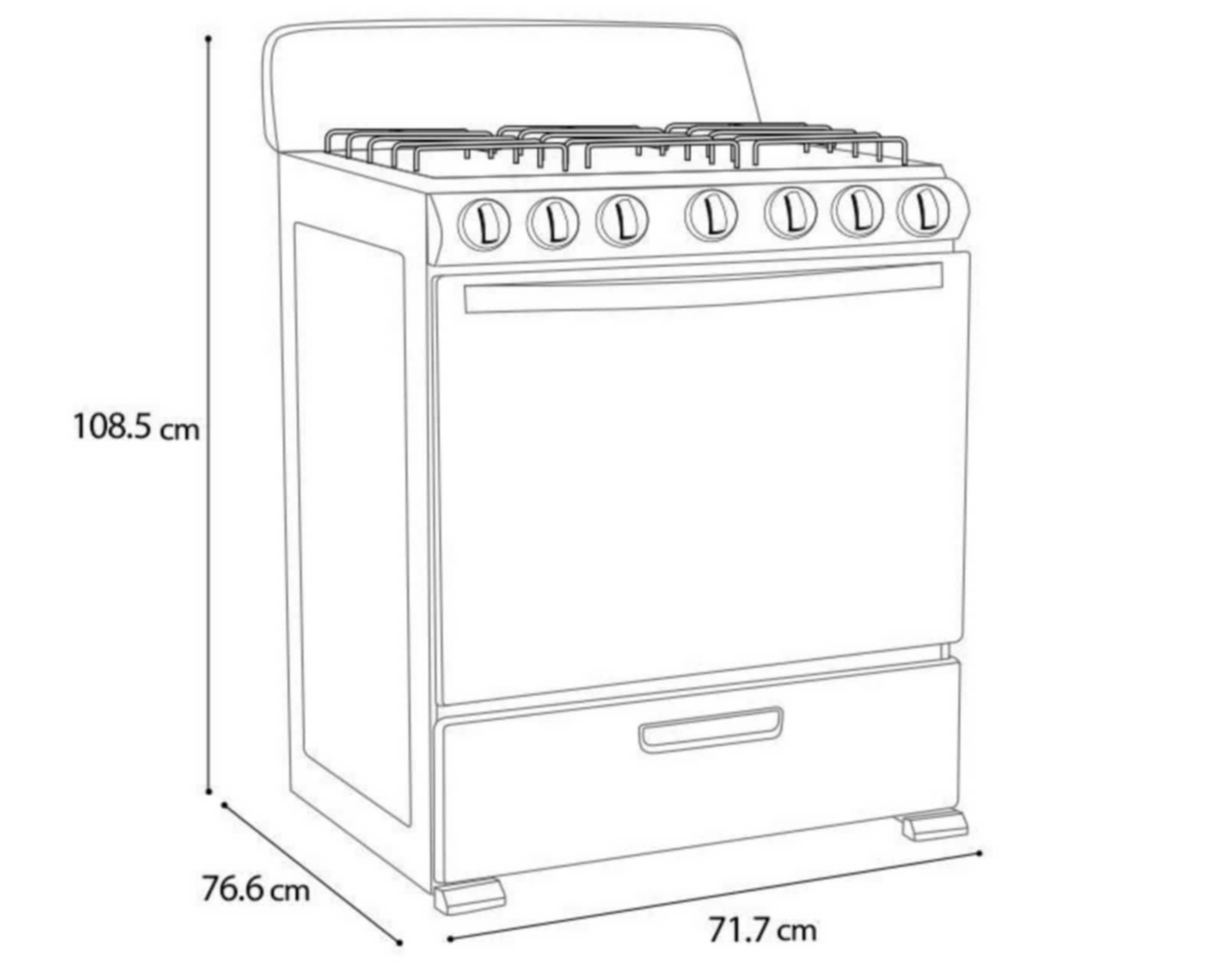 Foto 5 | Estufa Mabe de Piso 30" con 6 Quemadores de Gas EM7620BAPN0/1