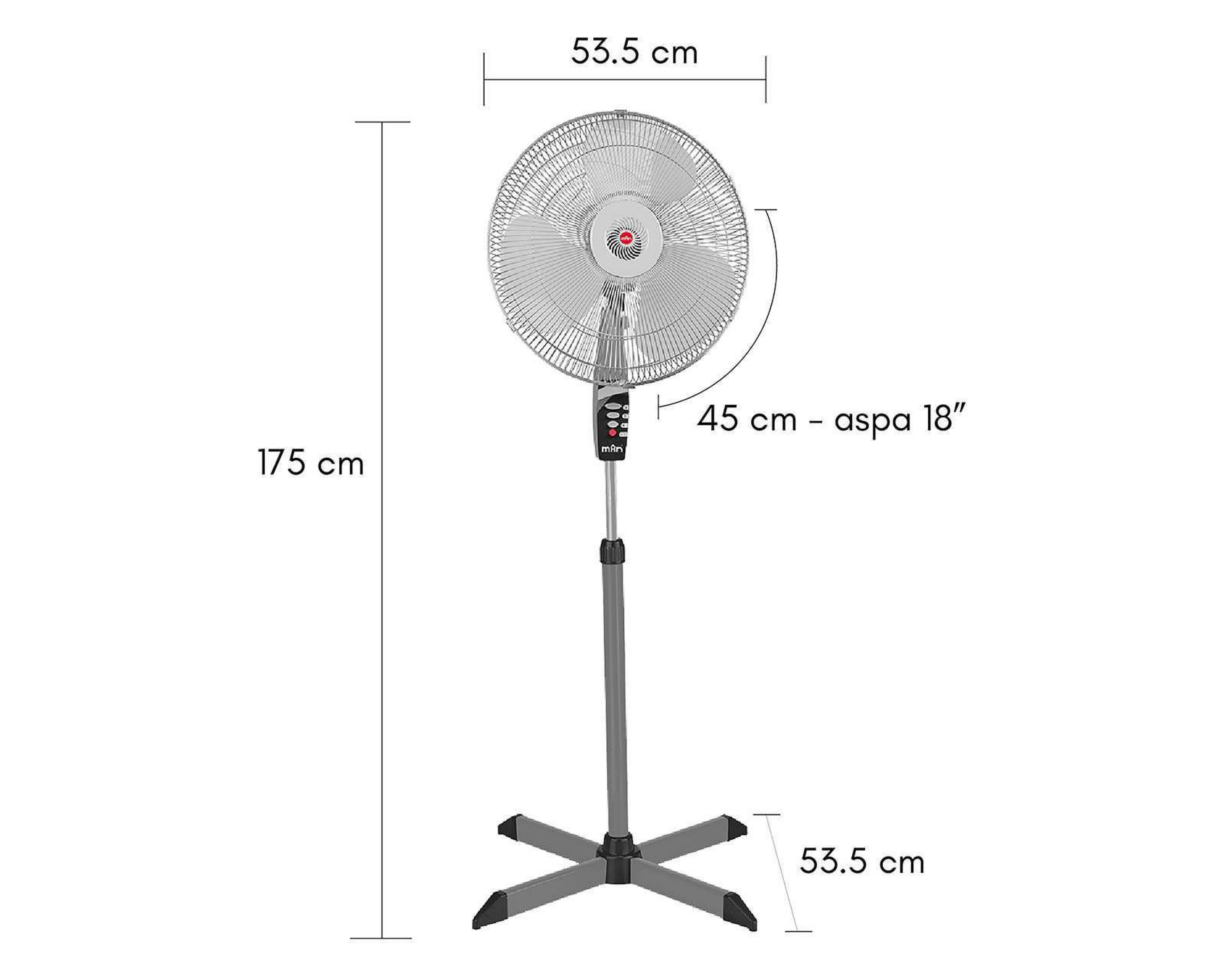 Foto 5 | Ventilador de Pedestal mAn 18"