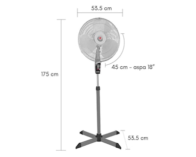 Foto 6 | Ventilador de Pedestal mAn 18"