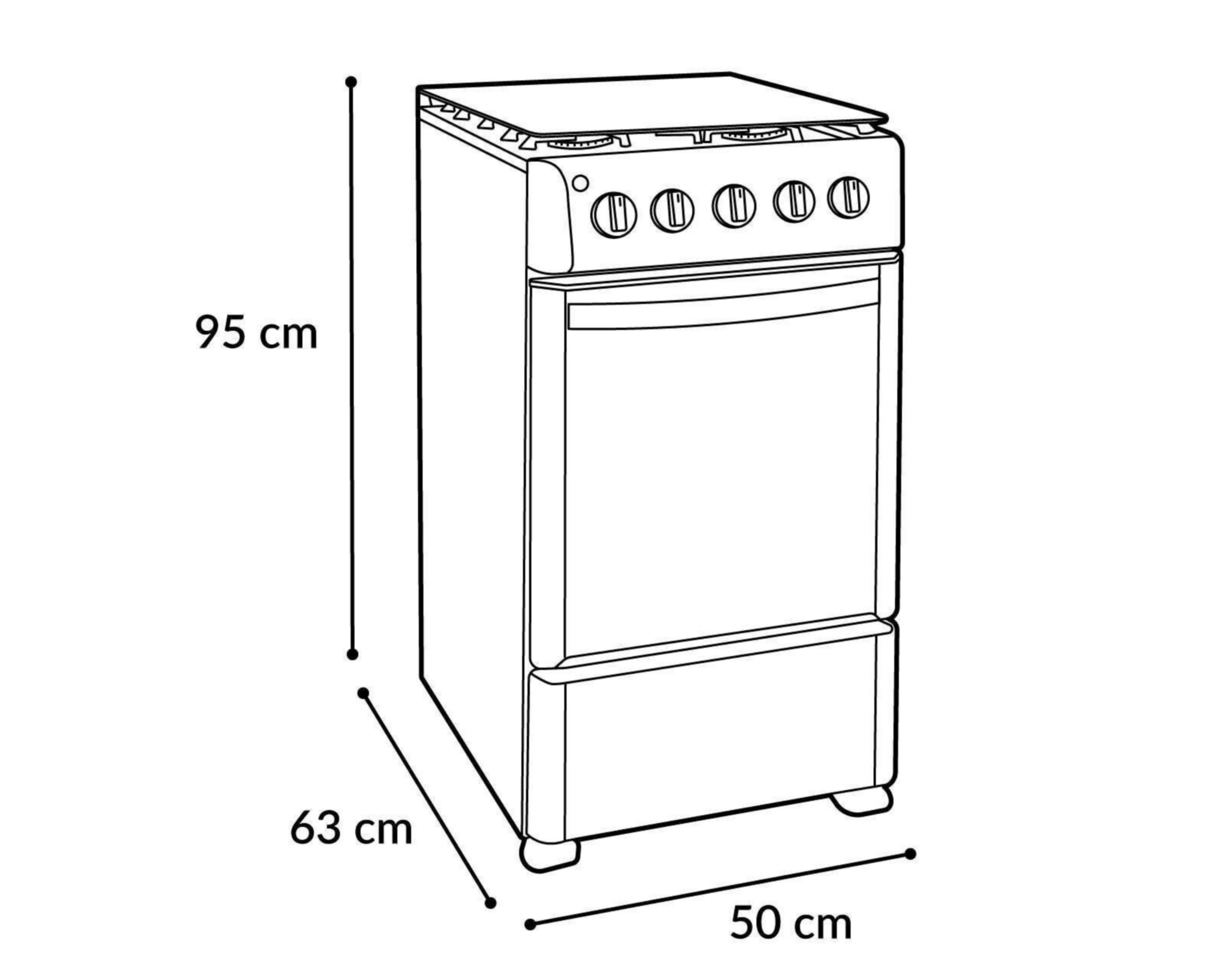 Foto 7 pulgar | Estufa Whirlpool de Piso 20" con 4 Quemadores de Gas WWR7000S