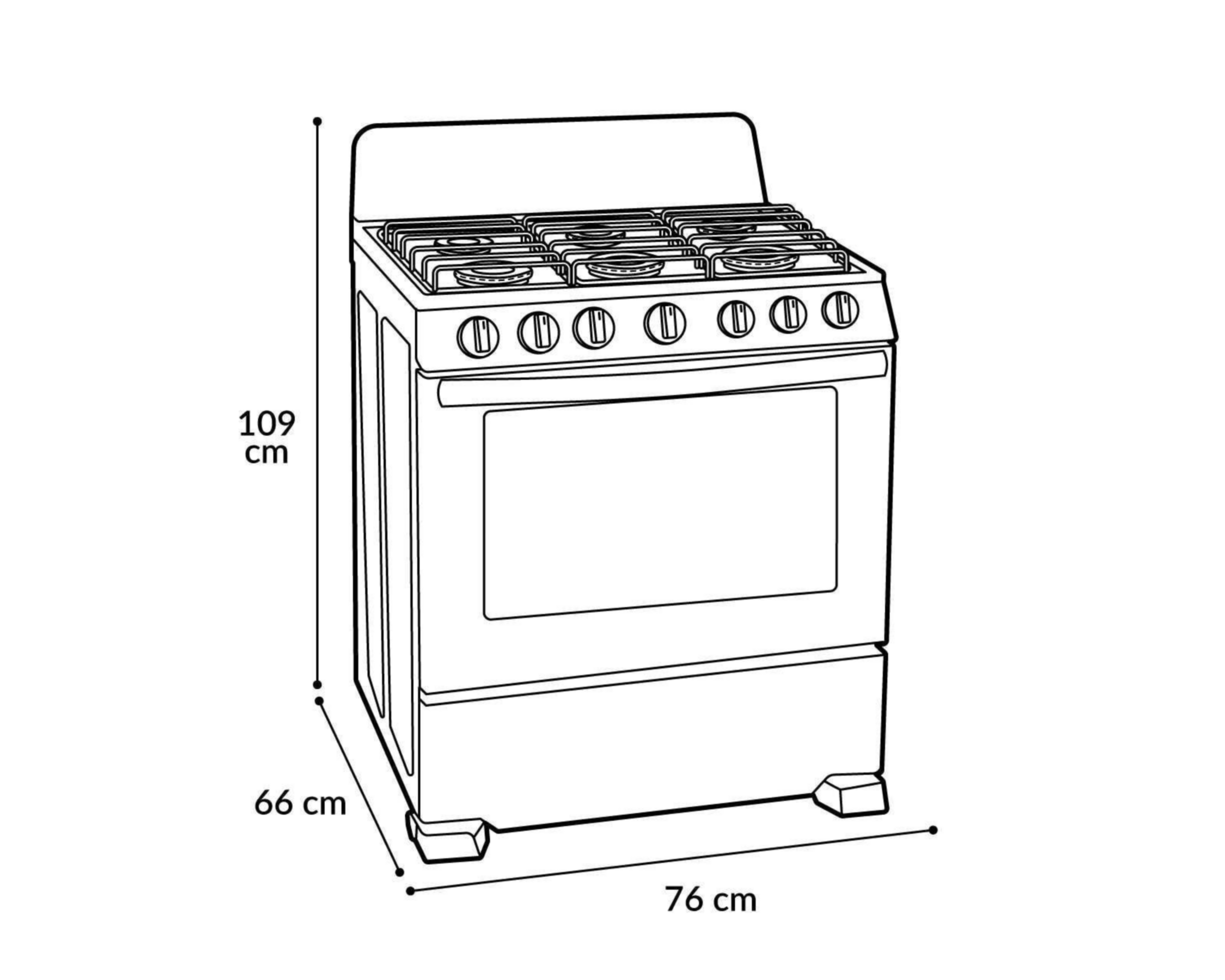 Foto 7 pulgar | Estufa Whirlpool de Piso 30" con 6 Quemadores de Gas WFR3200D