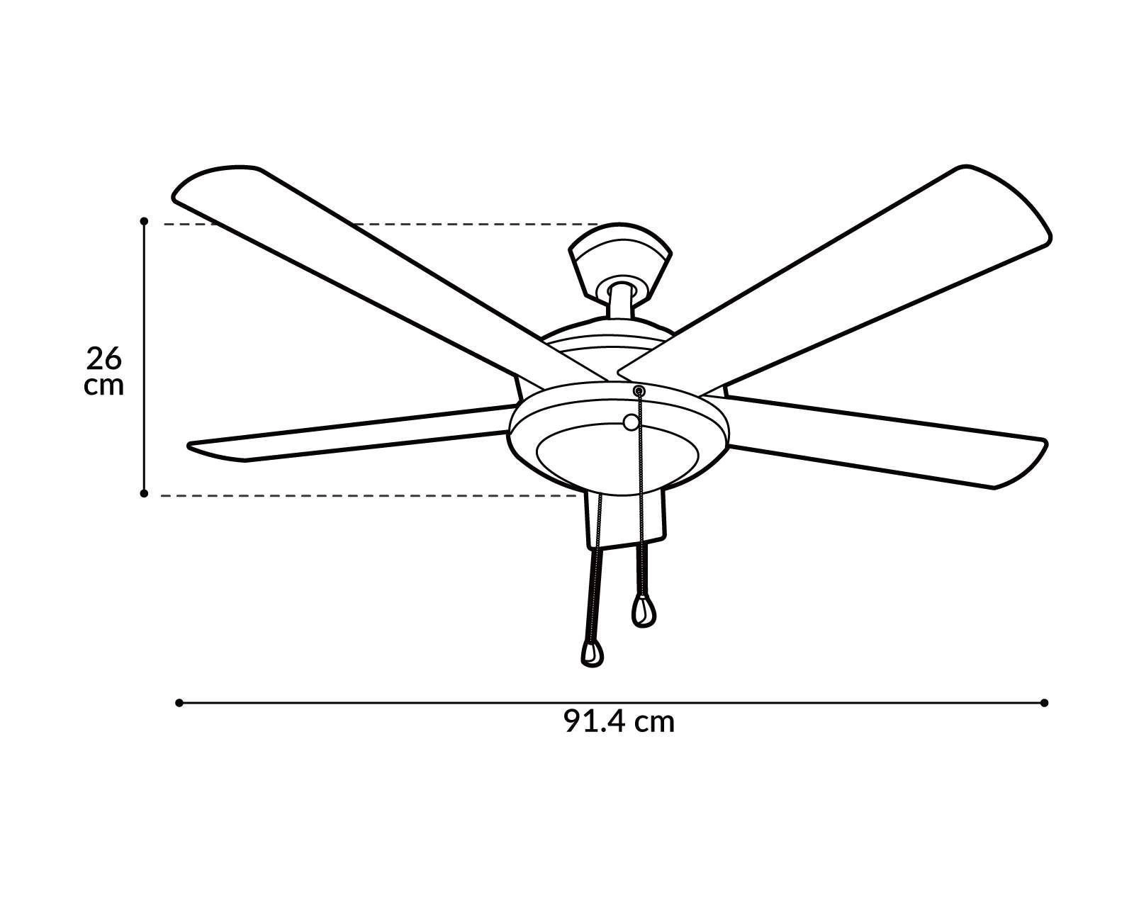 Foto 4 | Ventilador de Techo Starhaus 36"