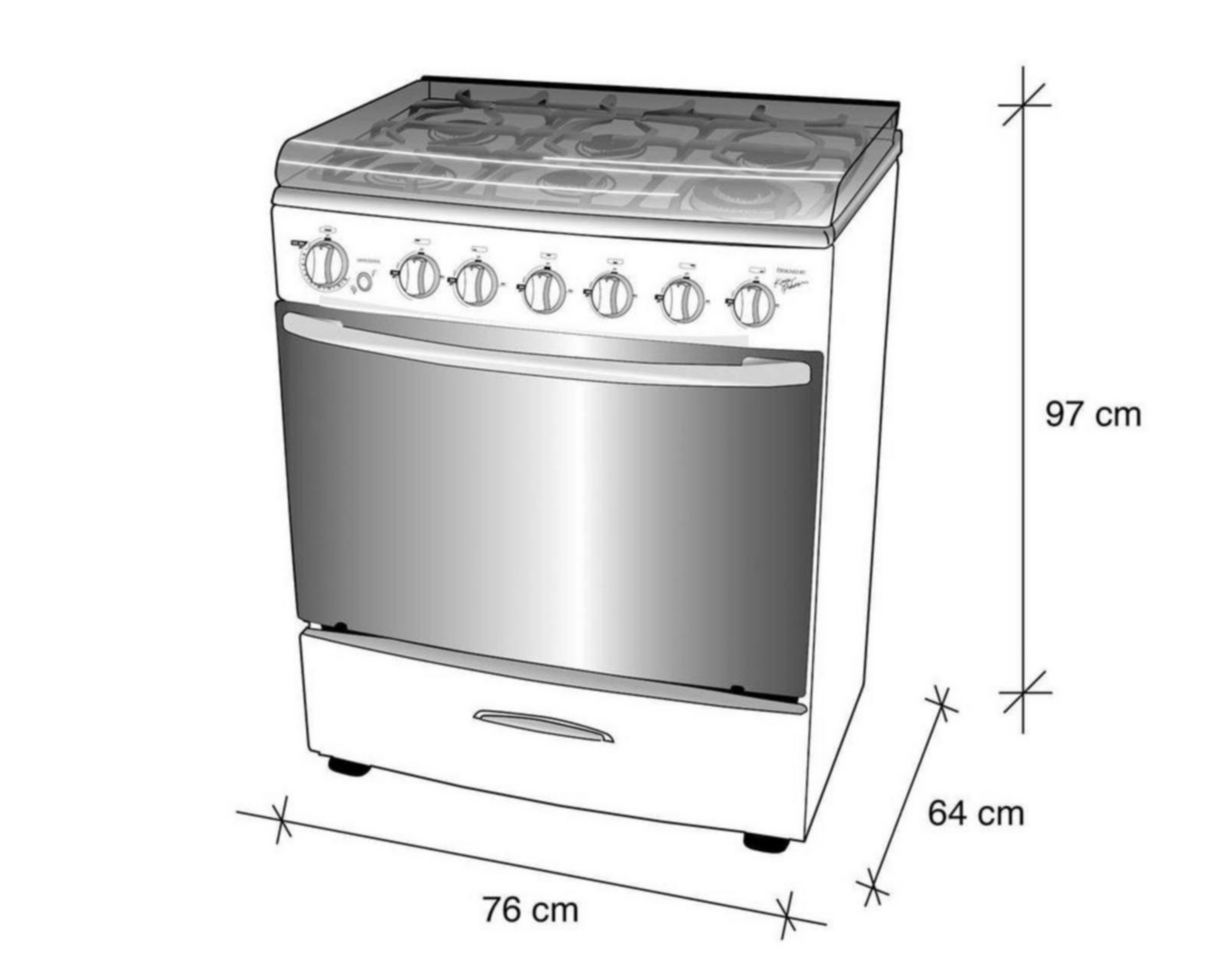 Foto 7 pulgar | Estufa Koblenz de Empotre 30" con 6 Quemadores de Gas Lucerna EK-101GF