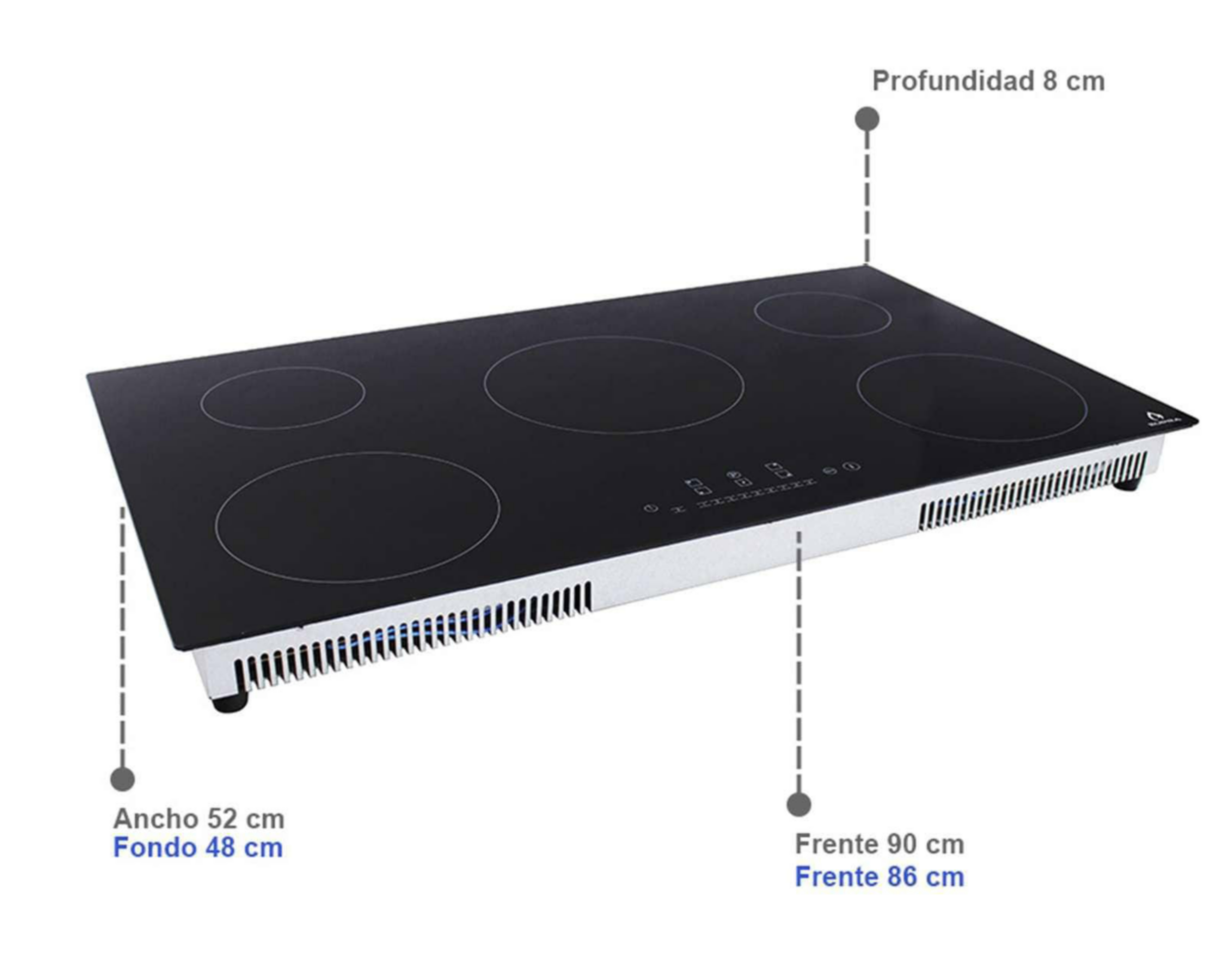 Foto 5 | Parrilla Empotrable Supra 35" Inducción 5Q-IN Negra