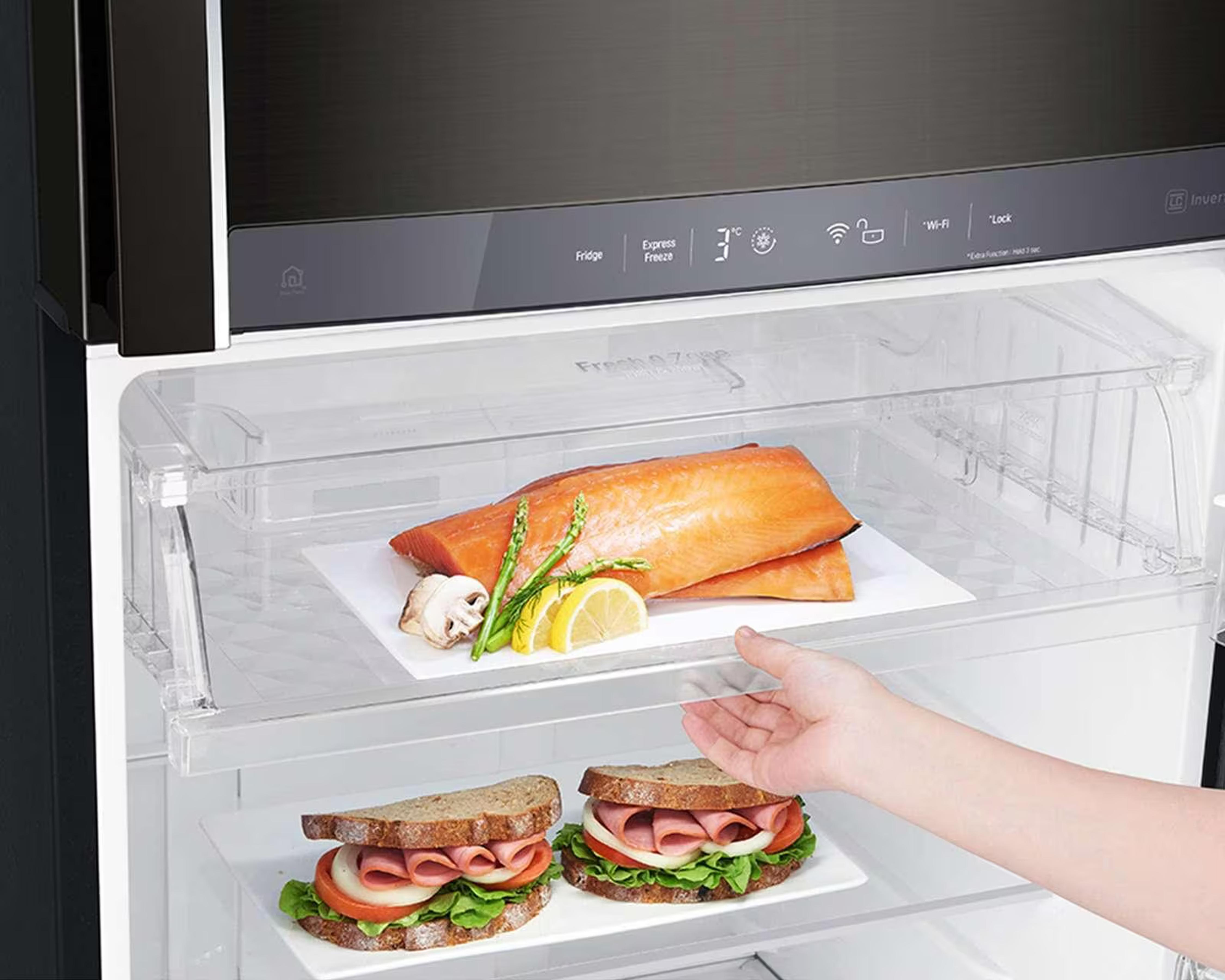 Foto 7 pulgar | Refrigerador LG Top Mount 15 Pies Negro LT44AGD