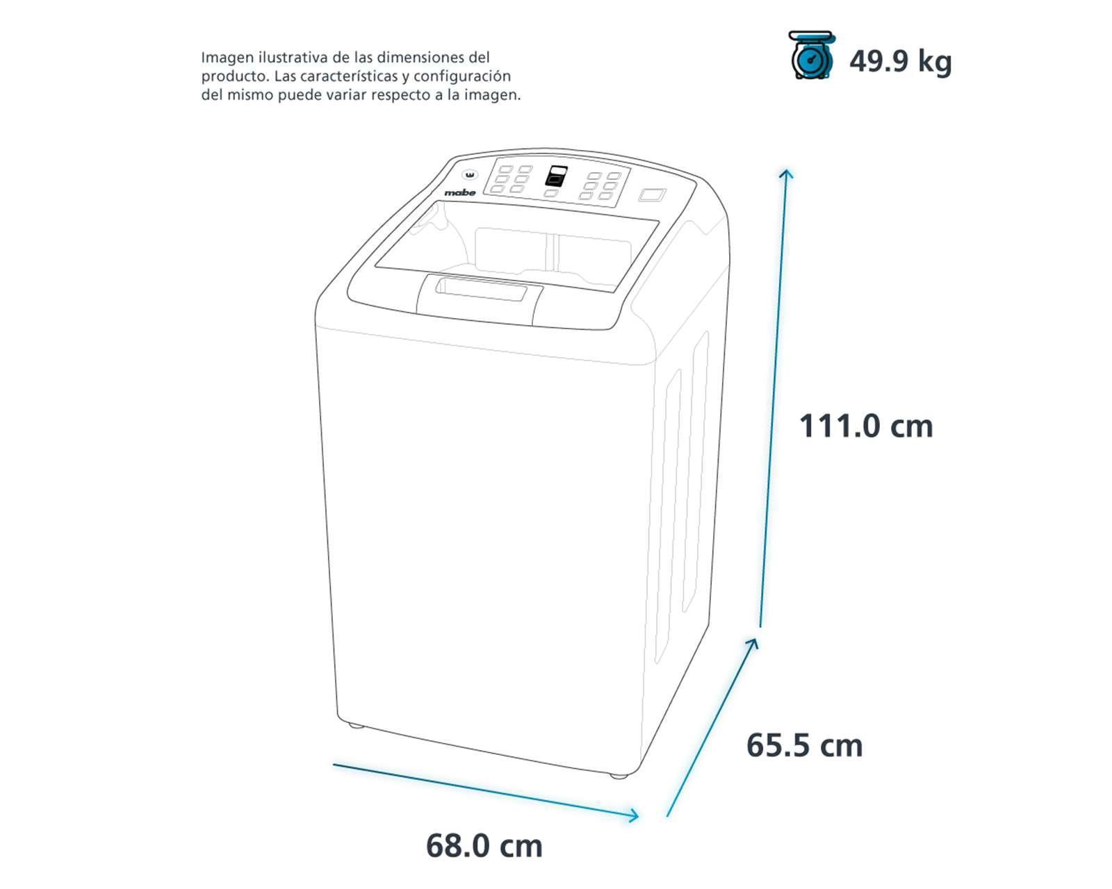 Foto 9 | Lavadora Mabe Automática LMA70200WDAB0/1 20 kg Gris