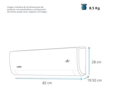 Foto 6 | Minisplit Mabe Inverter 1 Tonelada 110V Frío y Calor MMI12HABWCA6MC8