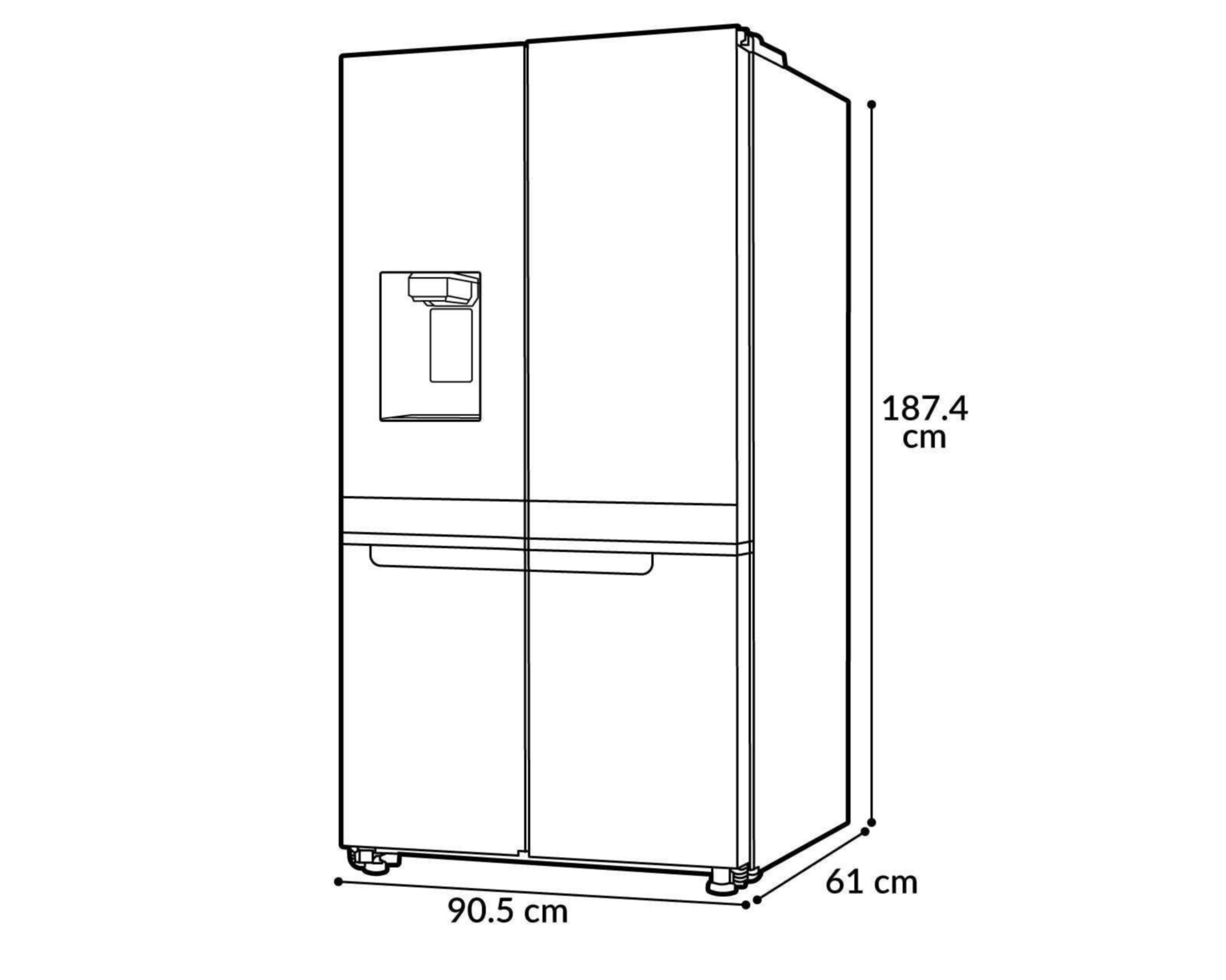 Foto 3 | Refrigerador Whirlpool WRQ551SNJZ Side by Side 21 Pies Acero Inoxidable