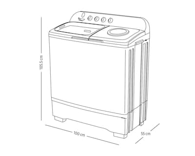 Foto 8 | Lavadora Samsung Dos Tinas WT18K5200MB/AX 18 kg Gris