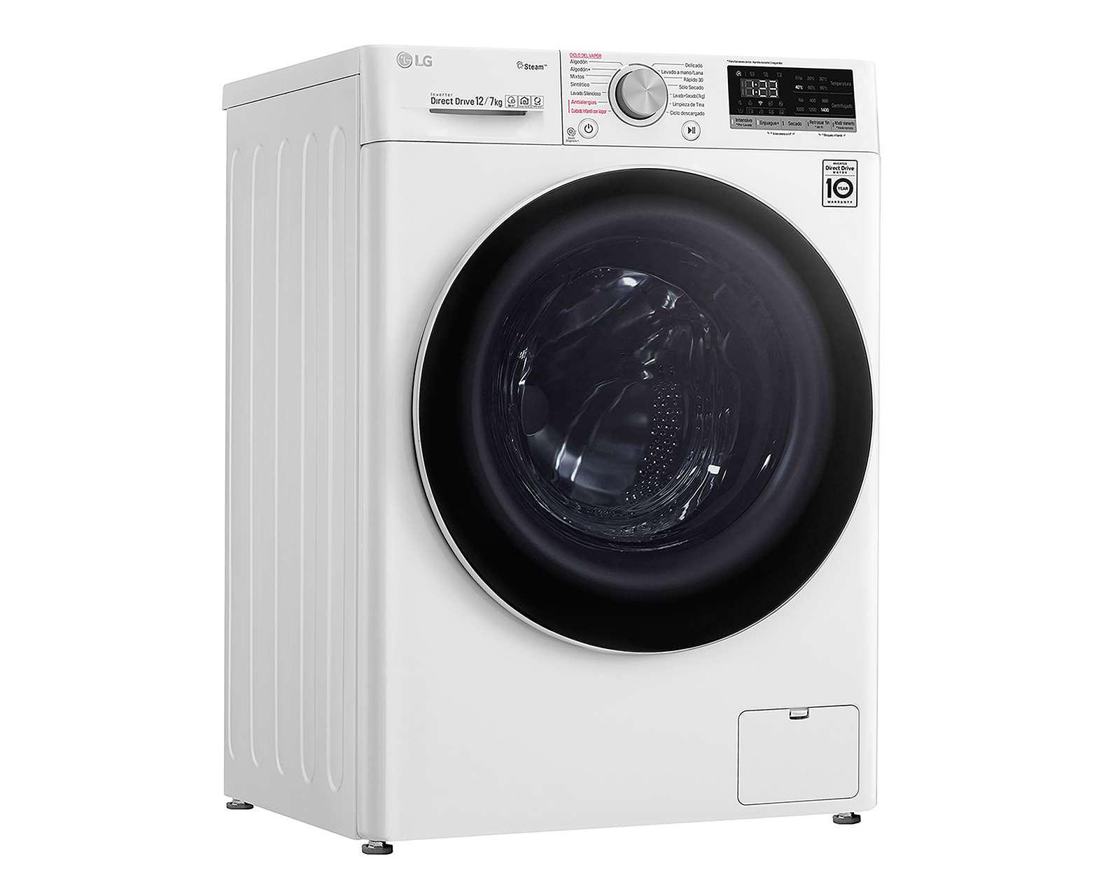 Lavasecadora LG Automática WD12WVC4S6 12 kg Blanca