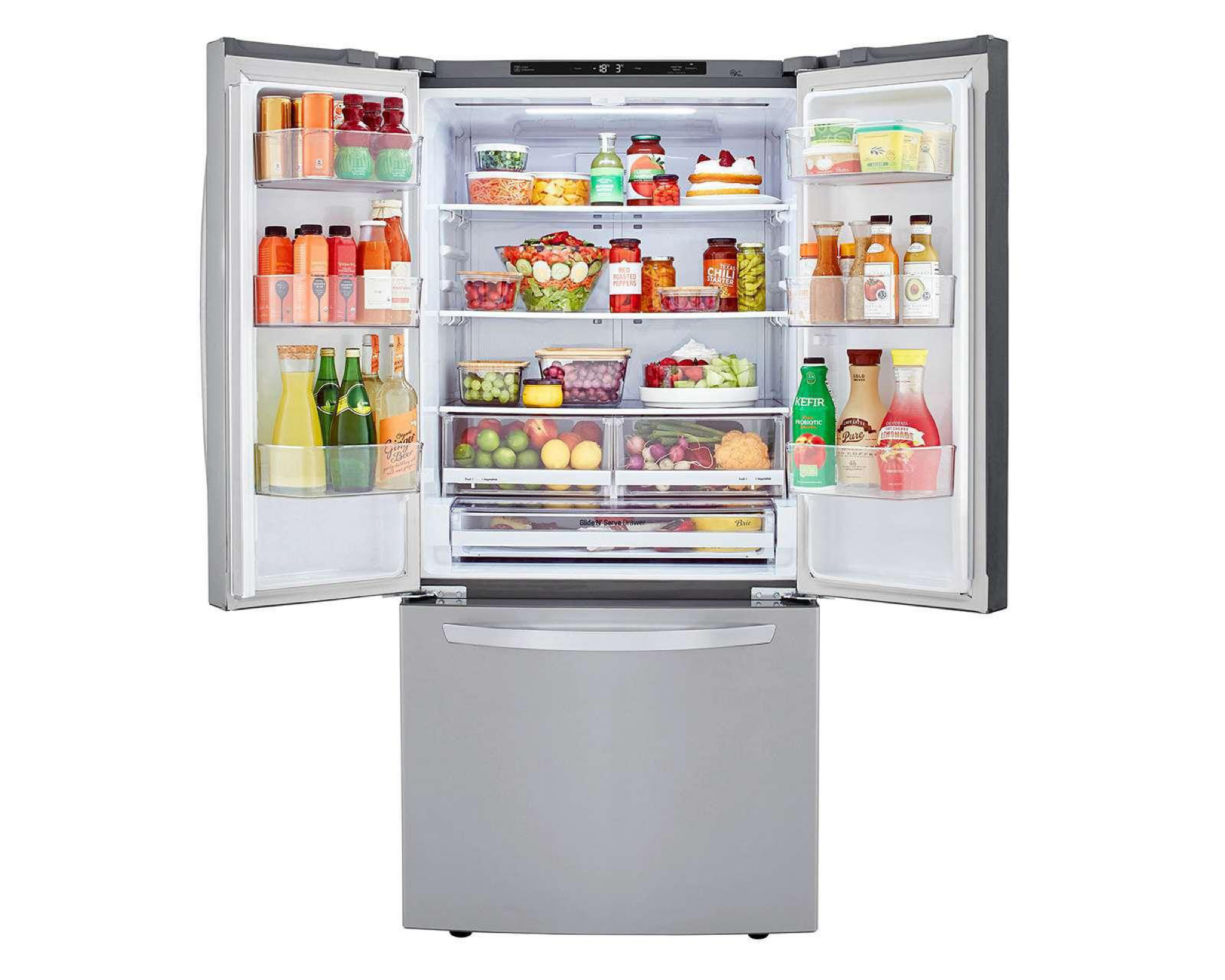 Foto 4 pulgar | Refrigerador Inverter LG French Door 25 Pies Plateado LM65BGS