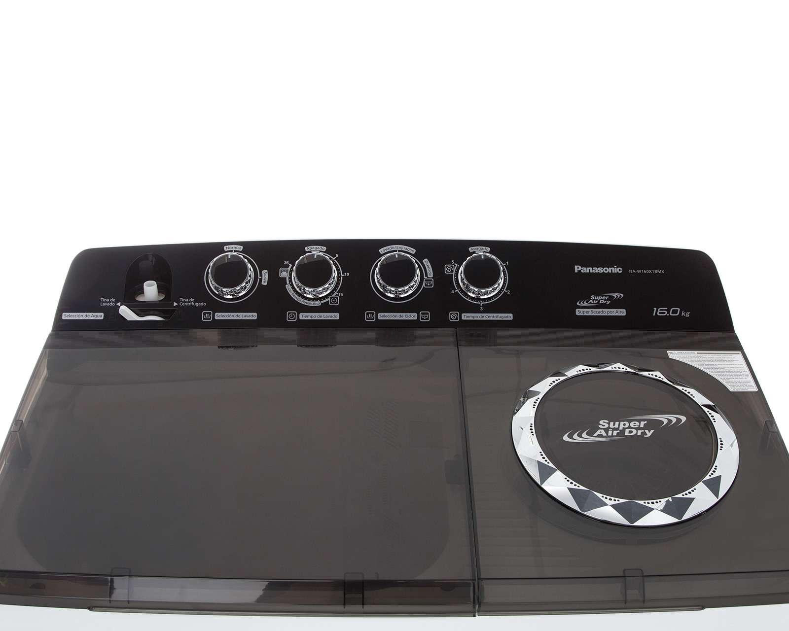 Foto 4 pulgar | Lavadora Panasonic Dos Tinas NA-W160X1BMX 16 kg Blanca