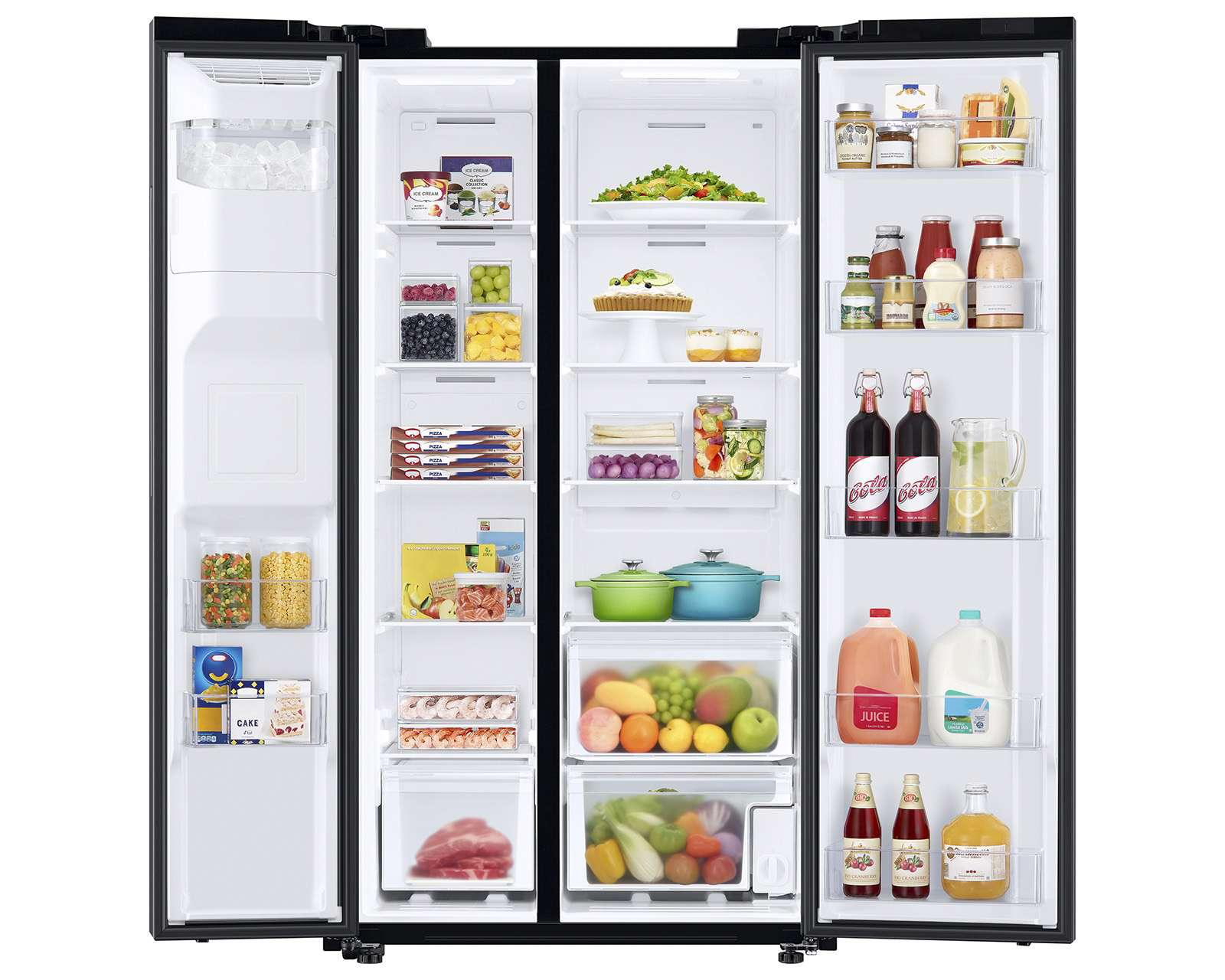 Foto 4 pulgar | Refrigerador Samsung Side by Side 27 Pies Negro RS27T5200B1/EM