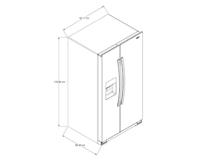 Foto 8 | Refrigerador Whirlpool WD5720V Side by Side 25 Pies Negro