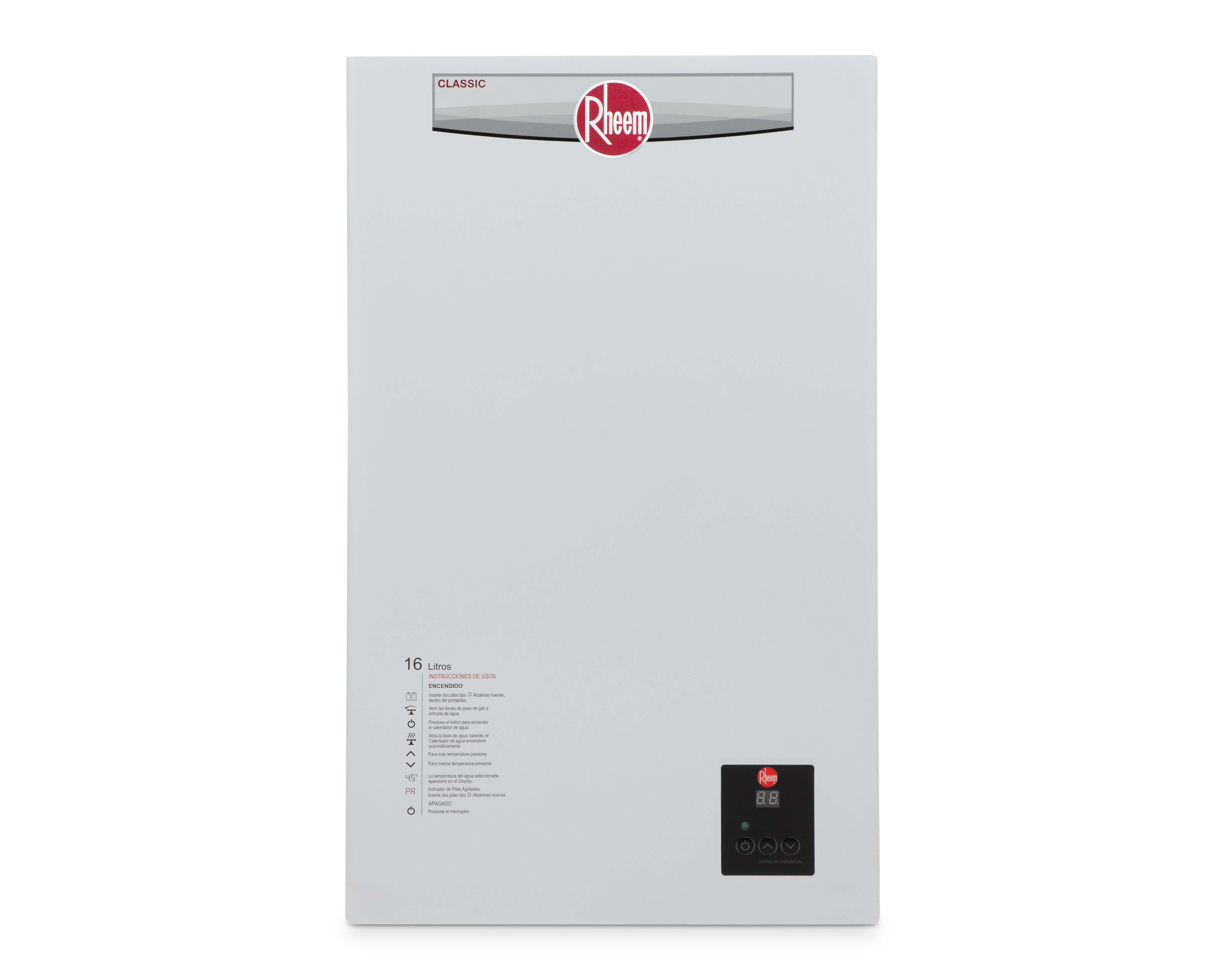 Calentador de Agua Rheem RHIN-CHL 3 Servicios Gas Natural