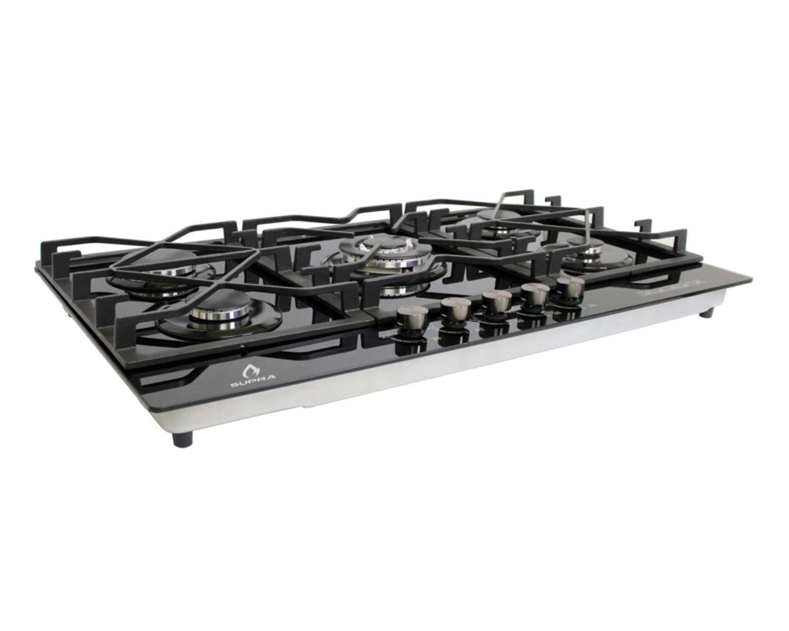 Foto 4 pulgar | Parrilla Empotrable Supra 87 cm de Gas 5Q-TG-87 Negra