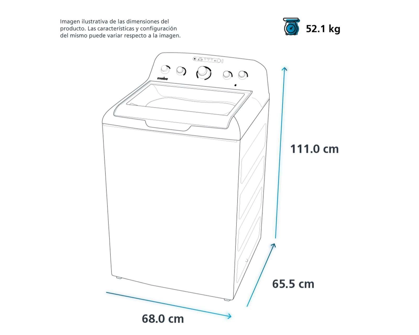 Foto 7 | Lavadora Mabe Automática LMA74215WBAB0 24 kg Blanca