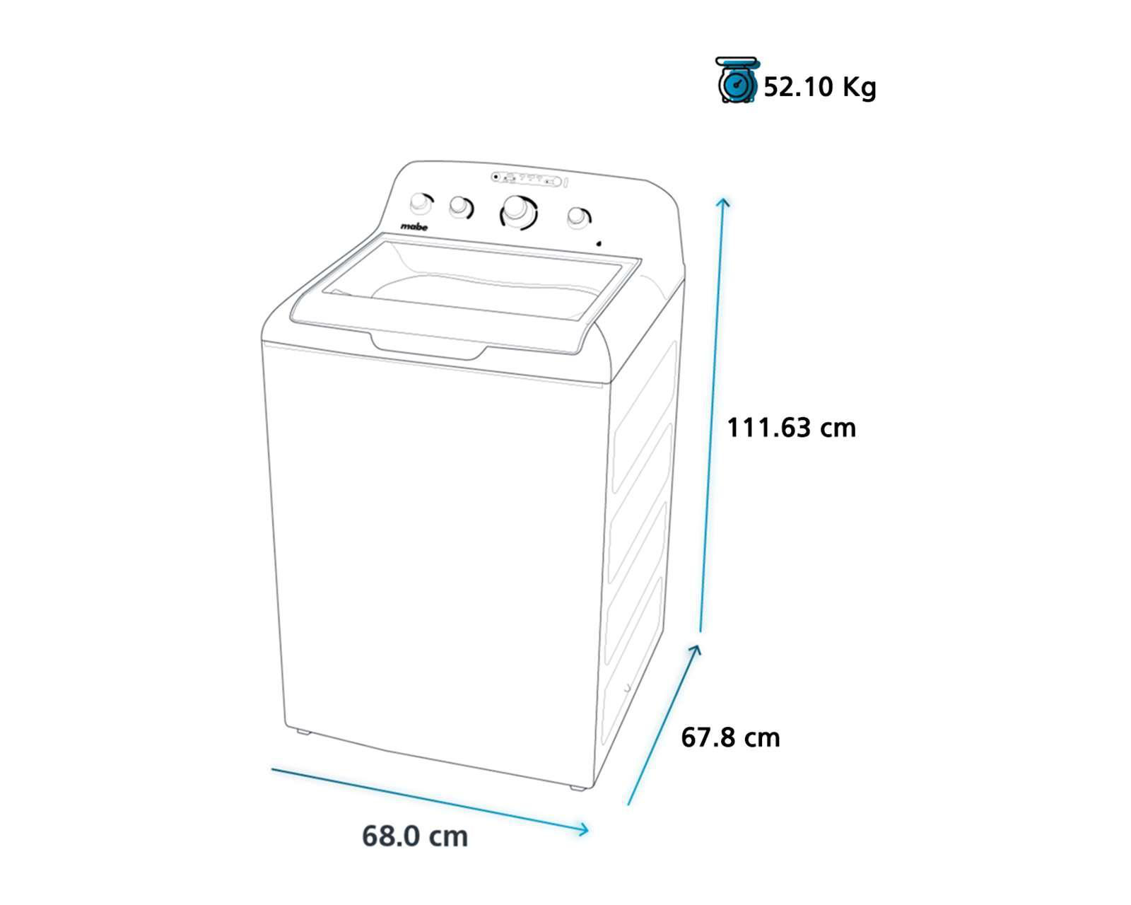 Foto 7 | Lavadora Mabe Automática LMH72205WDAB0 22 kg Gris