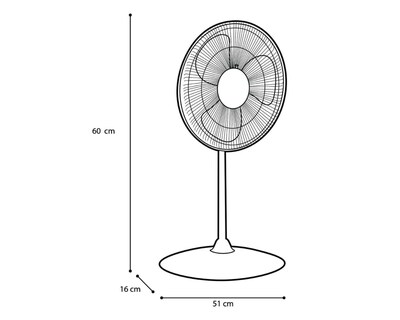 Foto 6 | Ventilador de Pedestal Record 18"