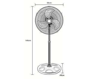 Foto 4 | Ventilador de Pedestal Record 20"