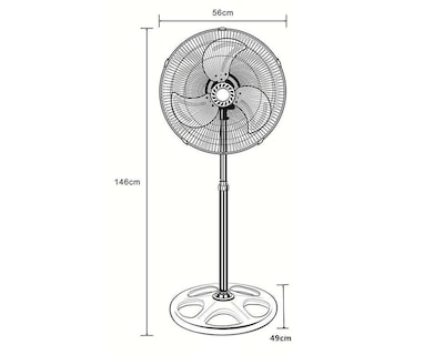 Foto 5 | Ventilador de Pedestal Record 20"