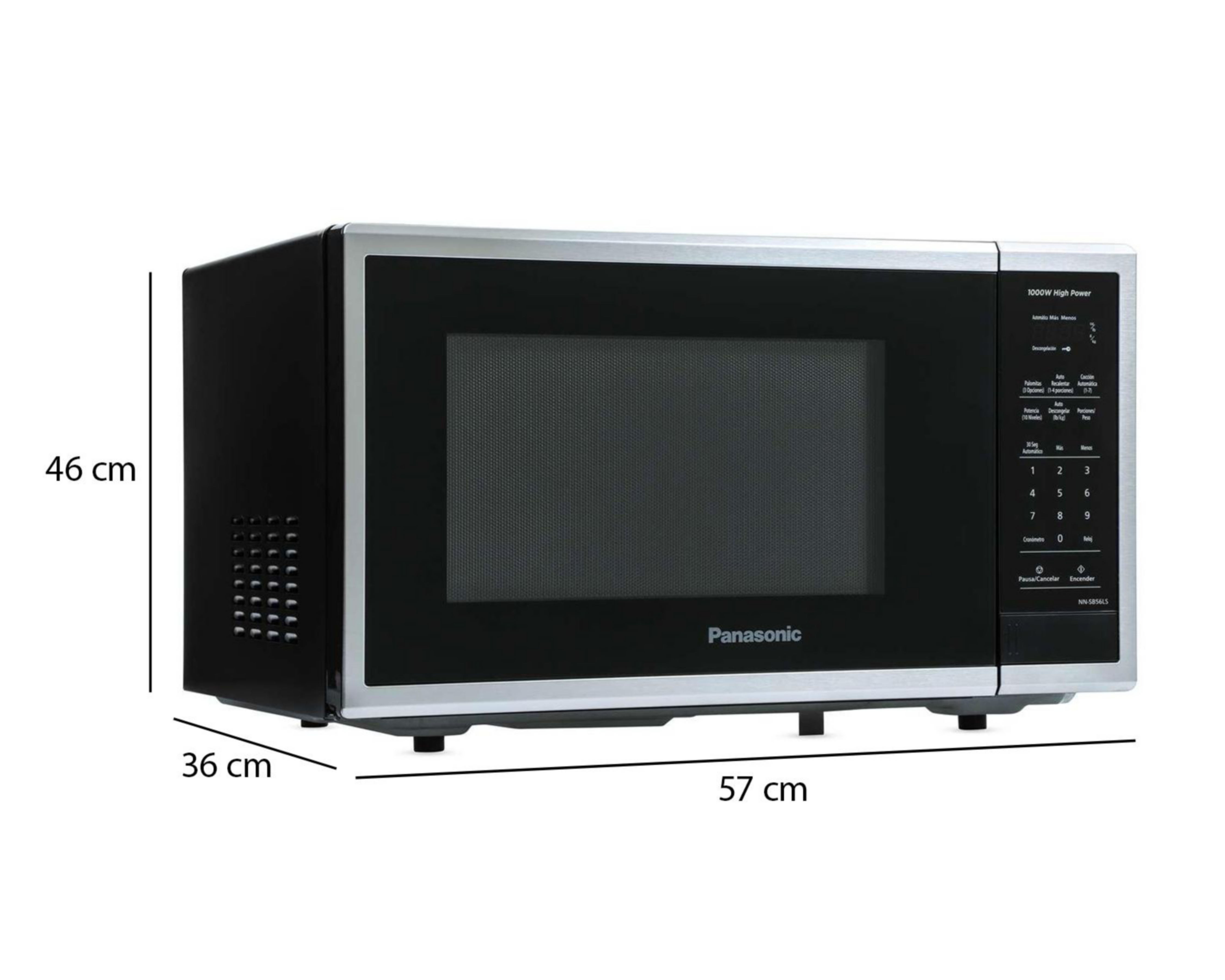 Foto 7 pulgar | Horno de Microondas Panasonic 1.1 Pies NN-SB56LSRUH Gris