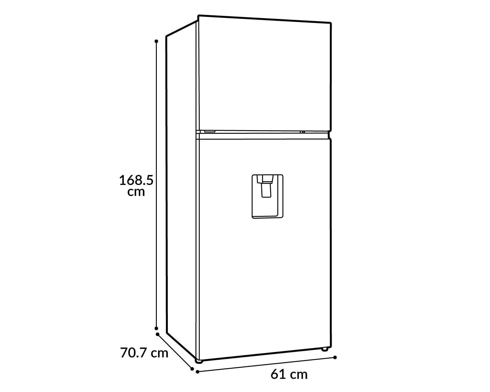 Foto 5 pulgar | Refrigerador Whirlpool Top Mount 13 Pies Gris WT1333A