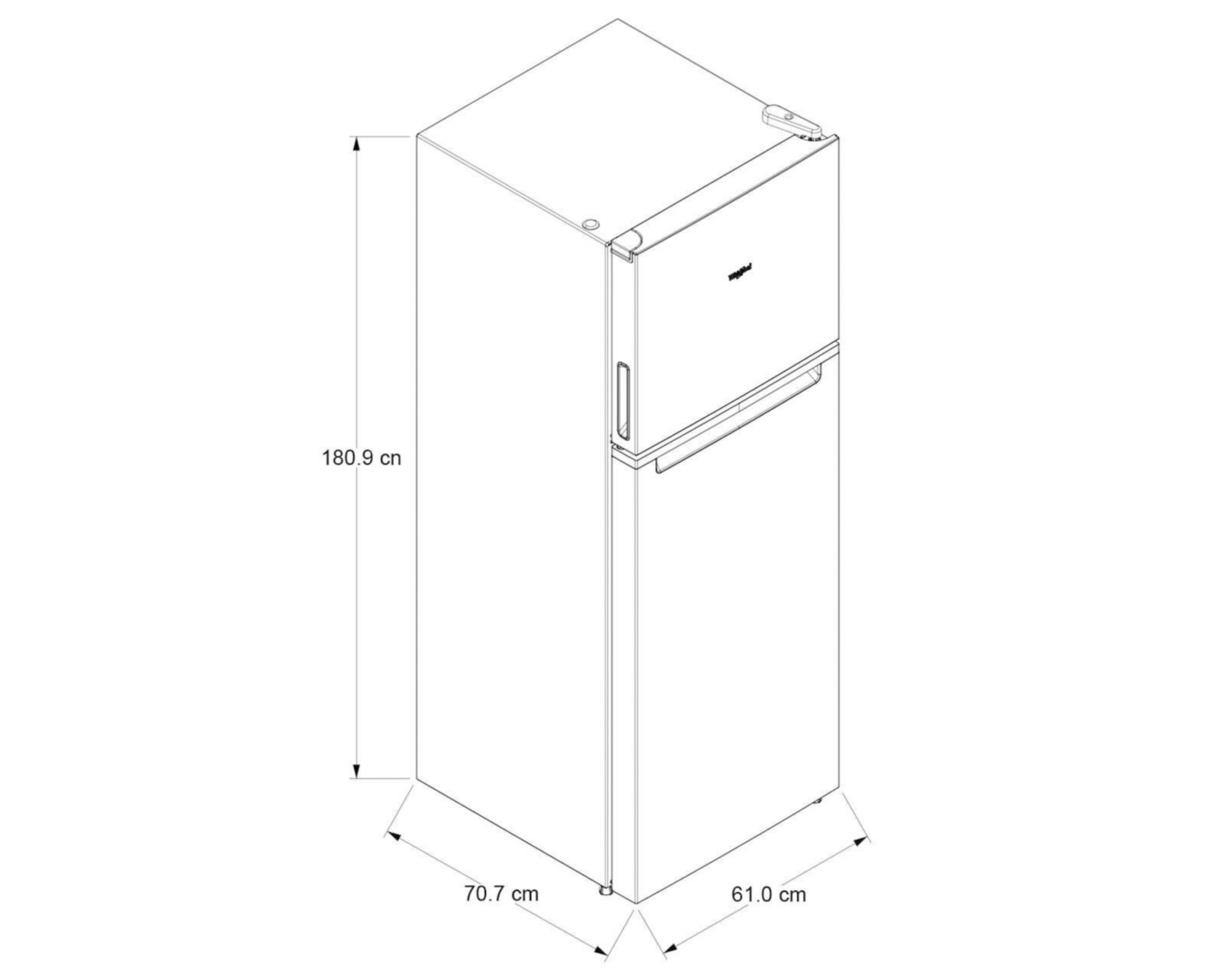 Foto 5 pulgar | Refrigerador Whirlpool Top Mount 14 Pies Acero WT1431D