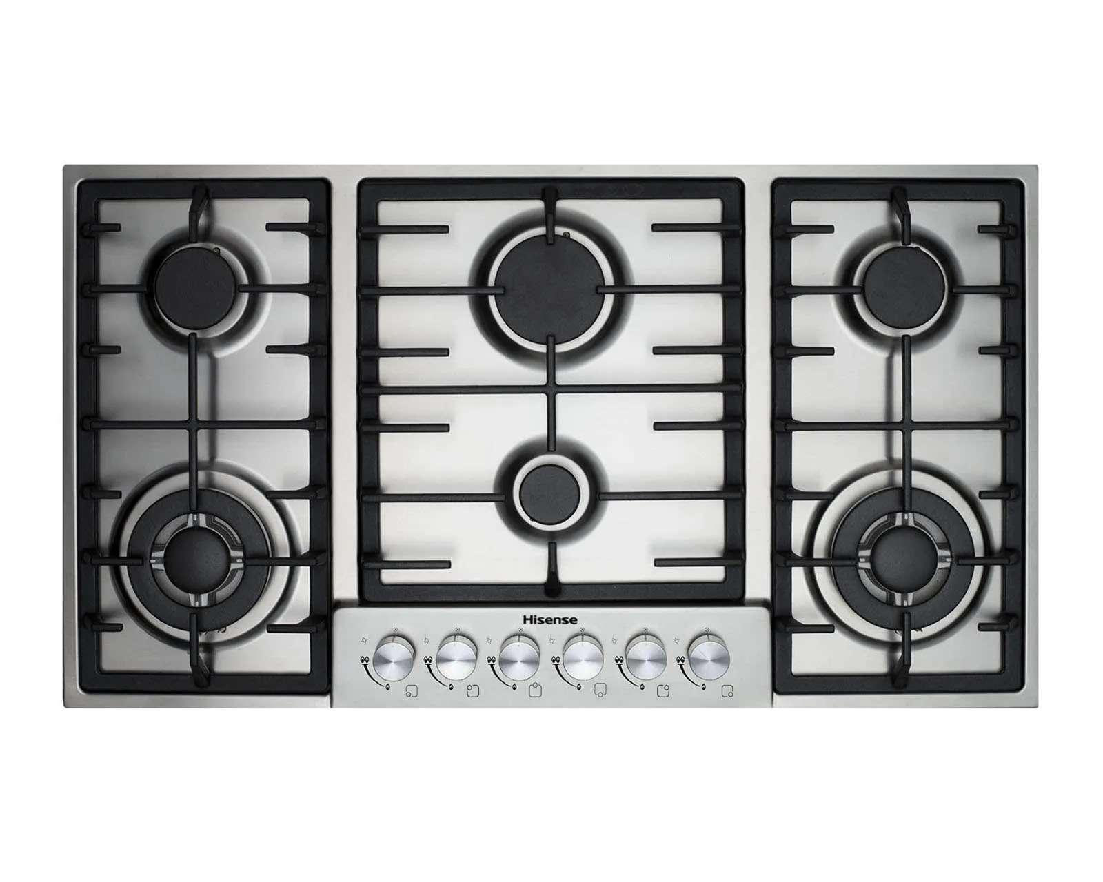 Parrilla Empotrable Hisense 35.7" de Gas HGH961SS Negra