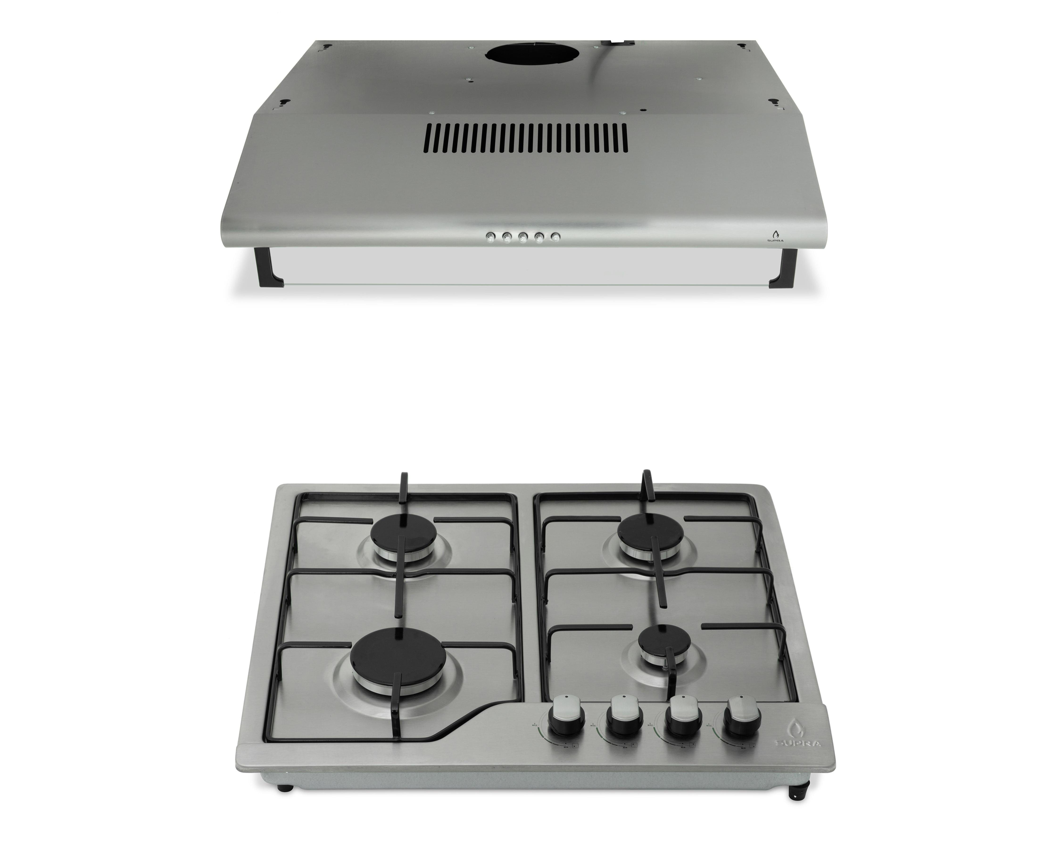 Parrilla Empotrable Supra 23" de Gas Combo Nova-Dibase Acero Inoxidable