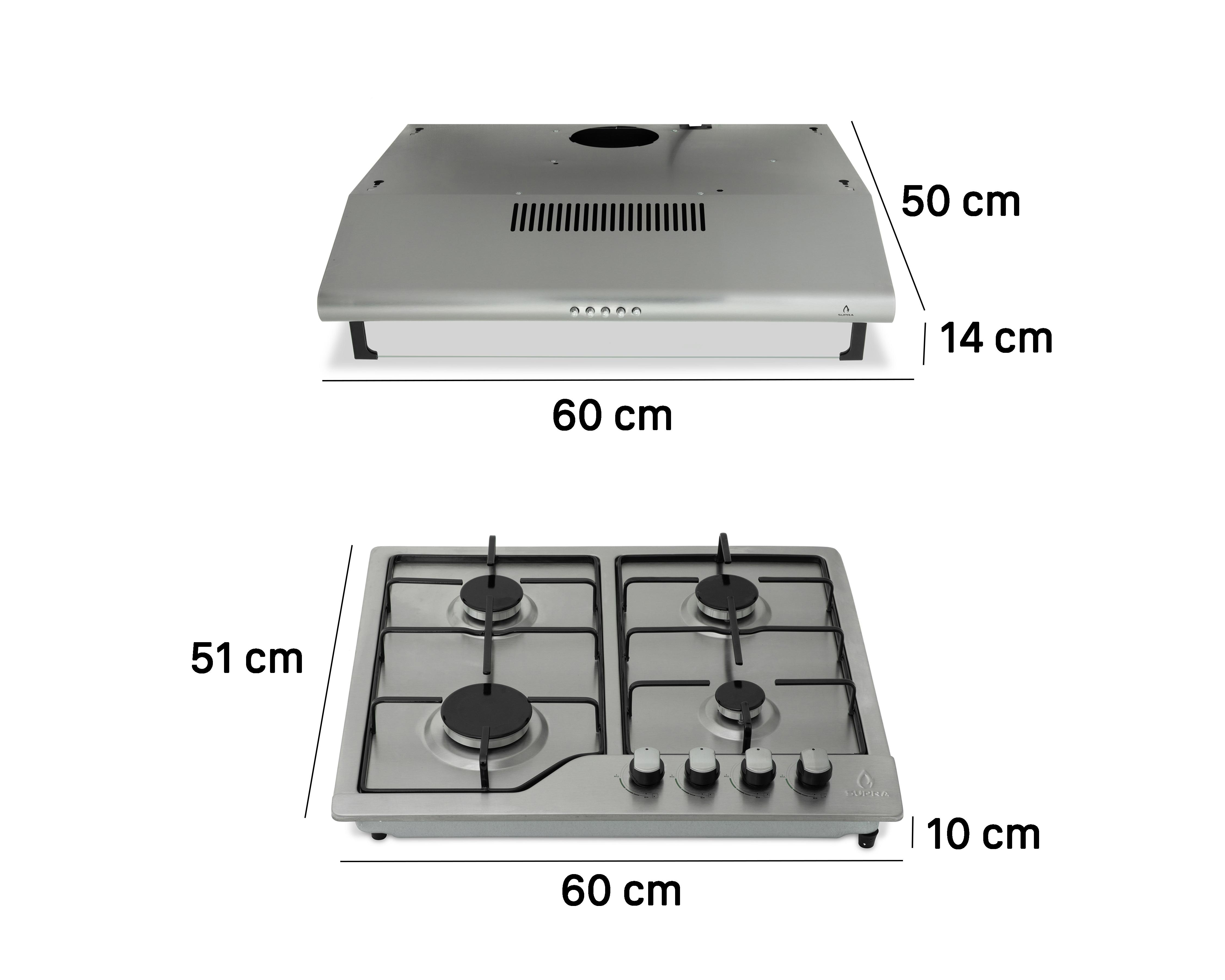 Foto 7 | Parrilla Empotrable Supra 23" de Gas Combo Nova-Dibase Acero Inoxidable